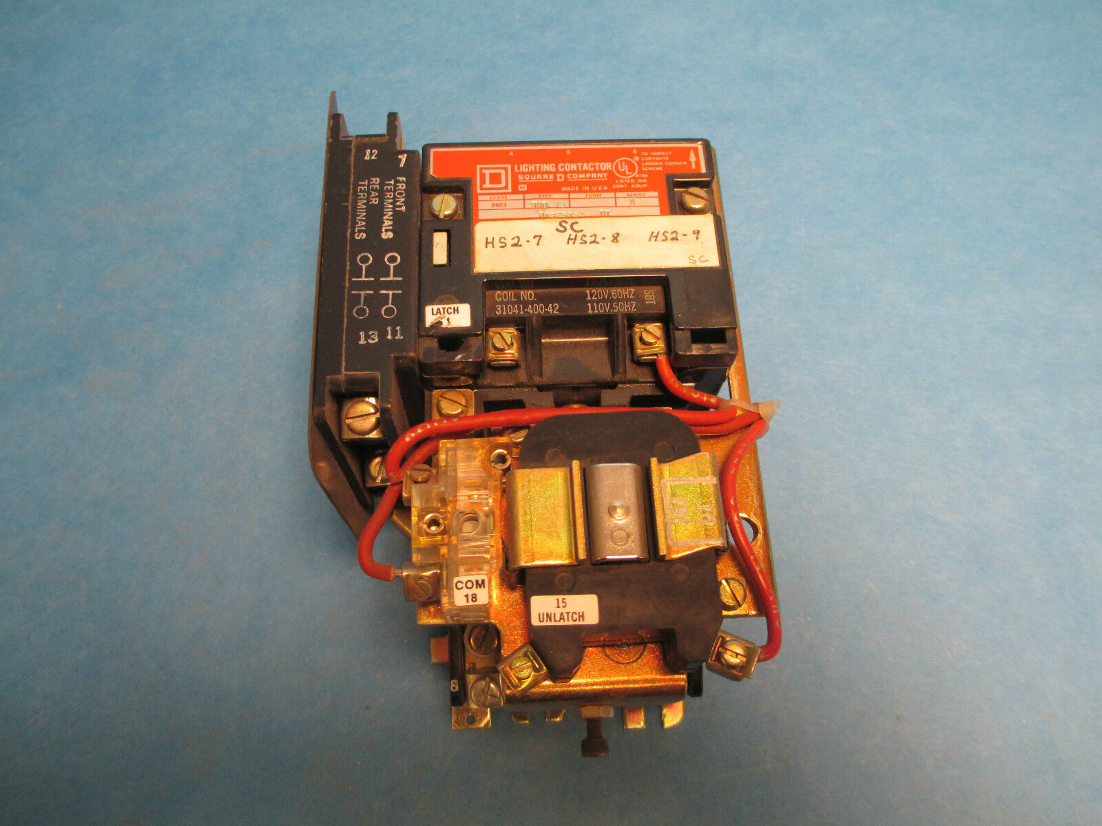 Square D Lighting Contactor 8903SMO13, 120V Coil