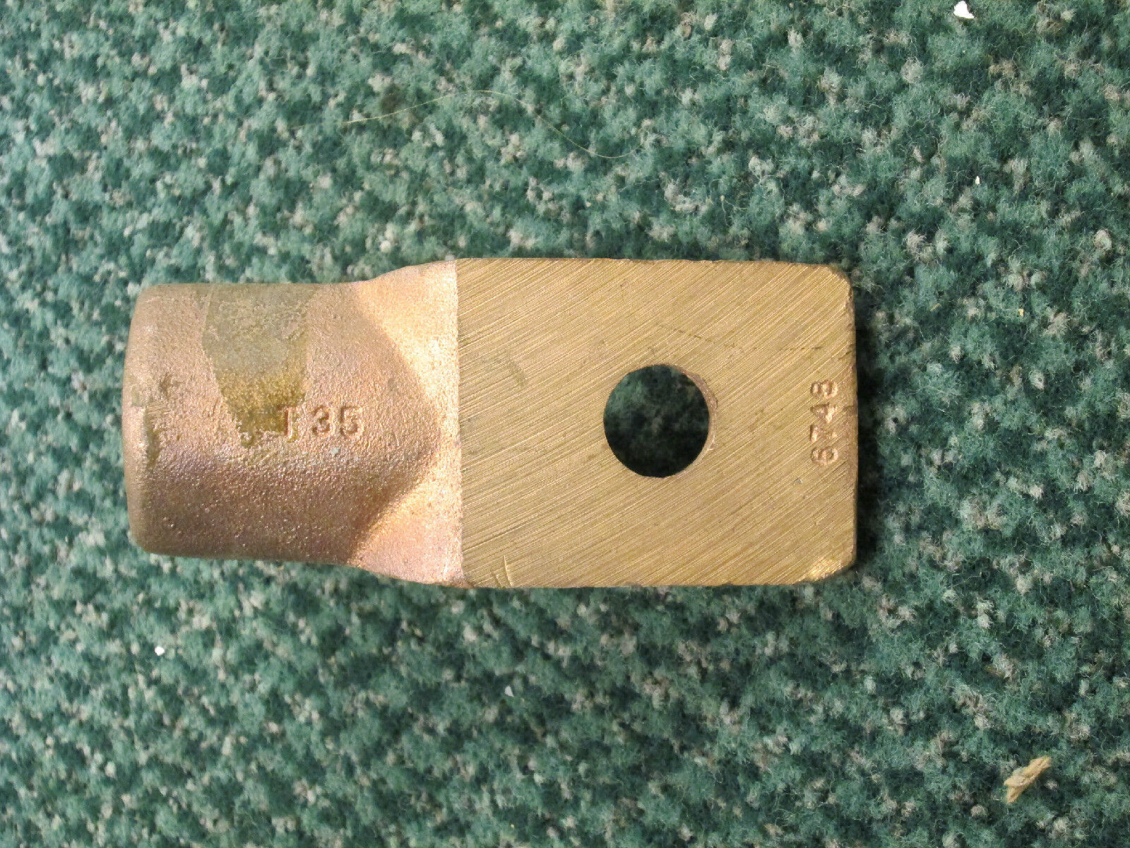Solid Copper Screw Lug, T35, 750-1000, Used Surplus!