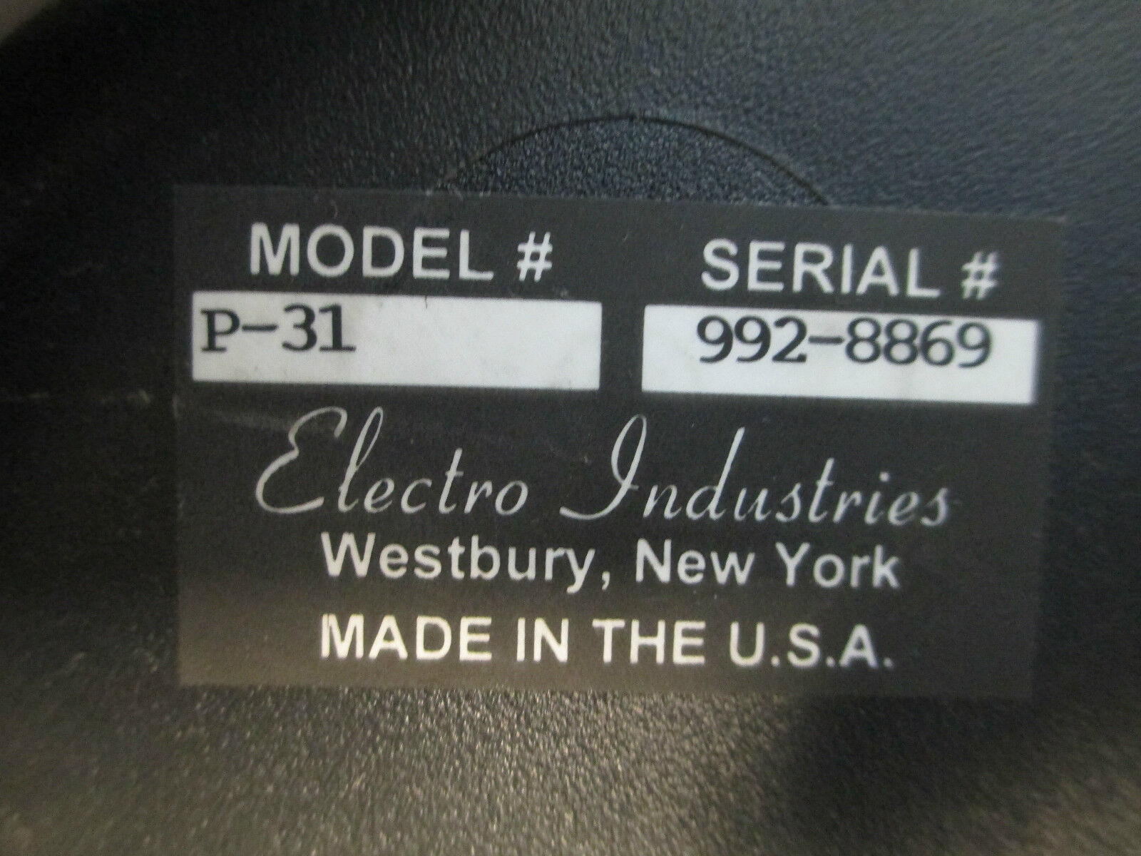 Electro Industries Control Display P-31
