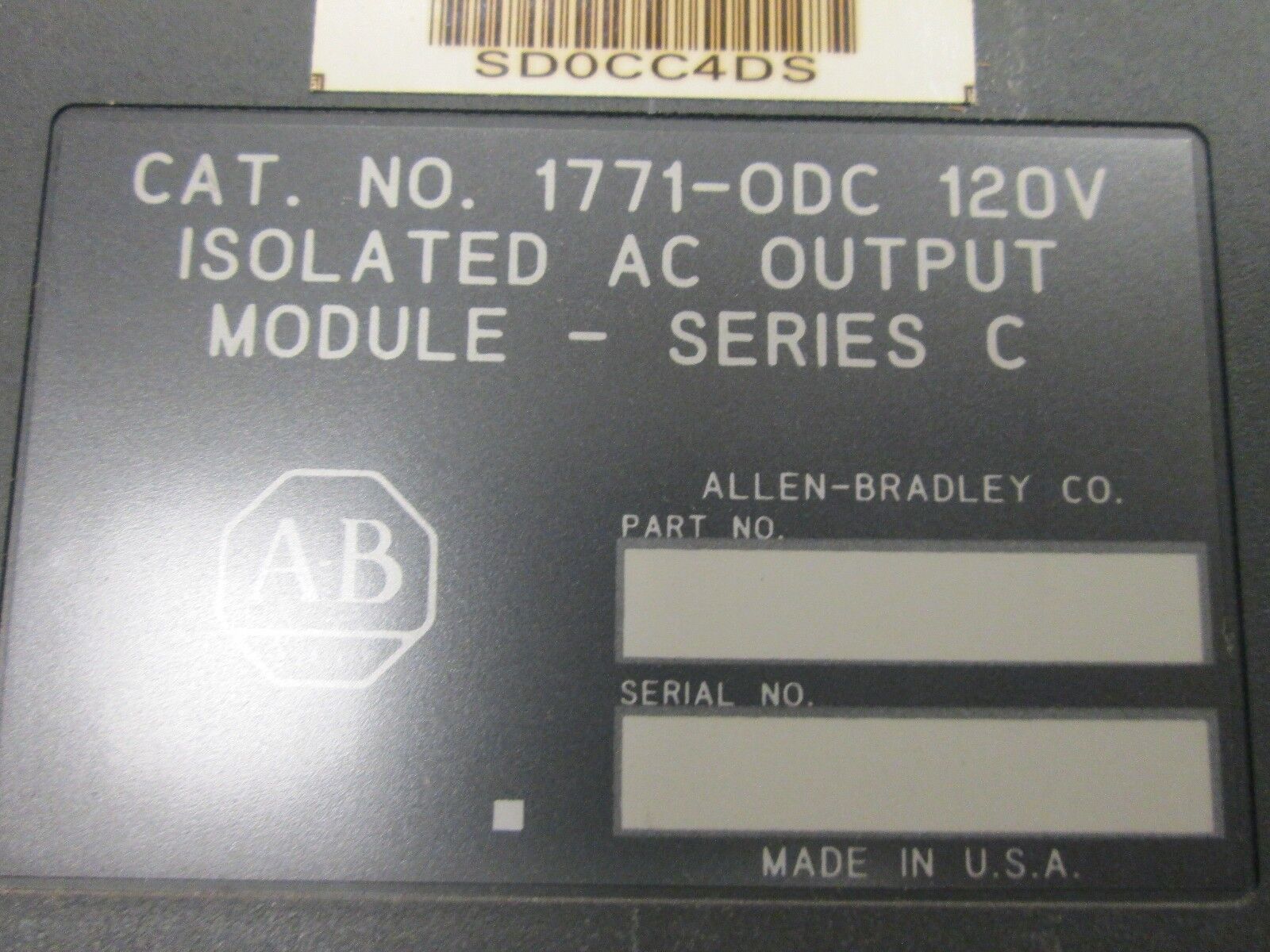 Allen-Bradley Isolated AC Output 1771-0DC 120 V Series C