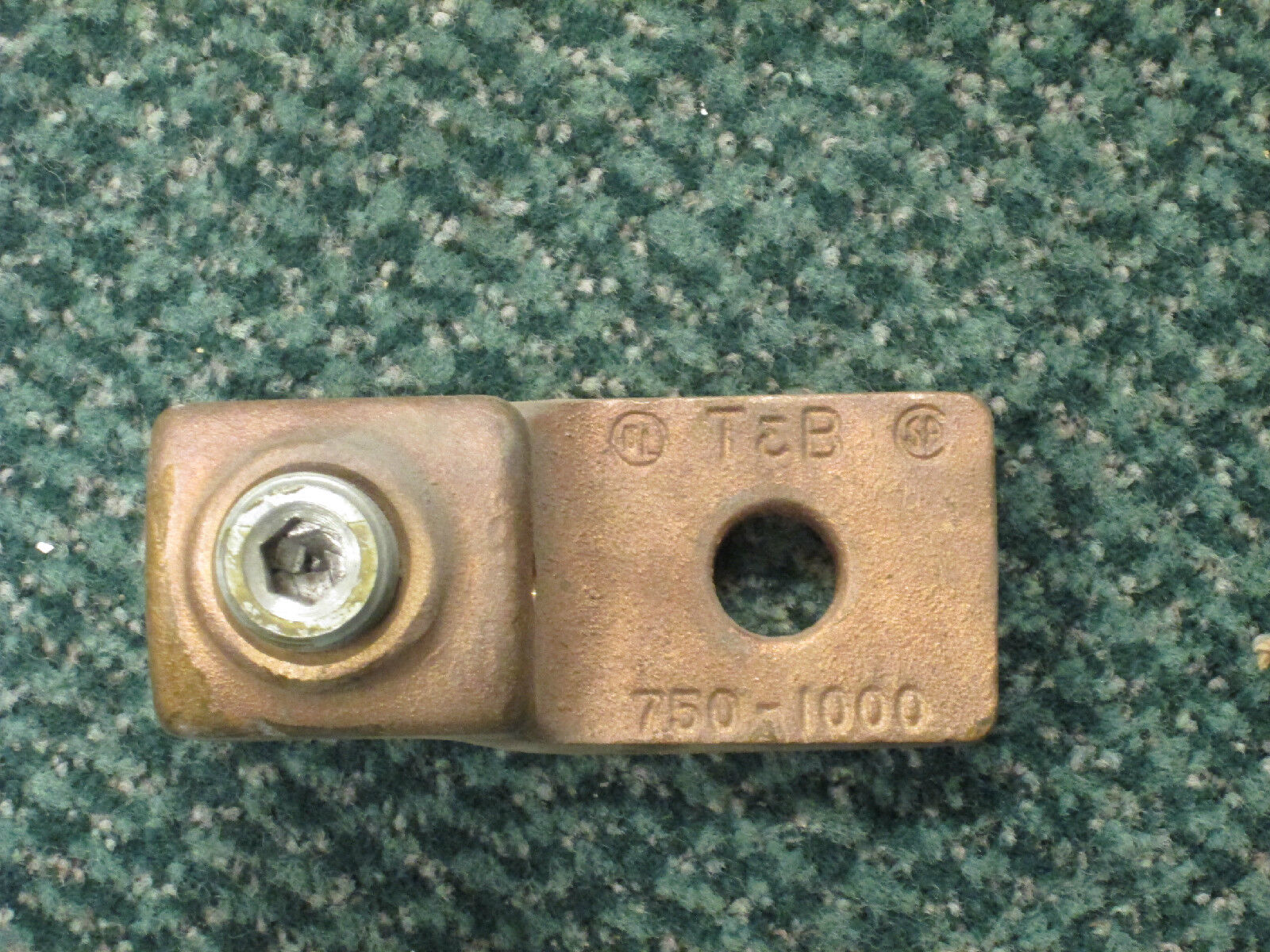 Solid Copper Screw Lug, T35, 750-1000, Used Surplus!
