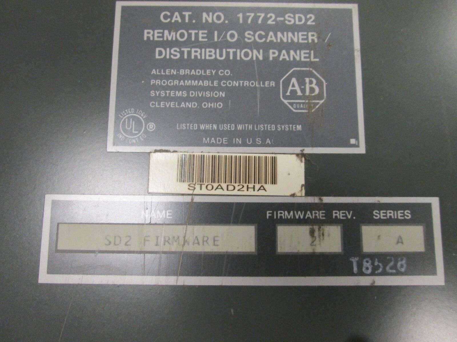 Allen-Bradley Remote I/O Scanner Distribution Panel 1772-SD2 Used