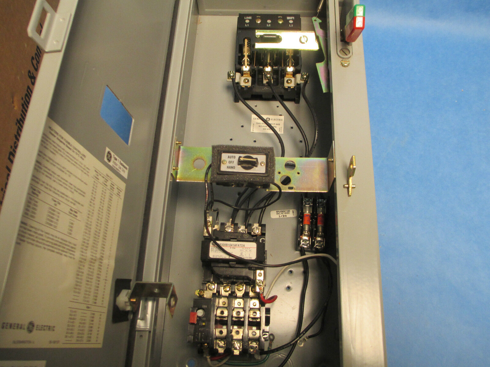 GE Combination CR308B1041AFATDA, Size 0 Non-Fused Disconnect 3P, New Surplus