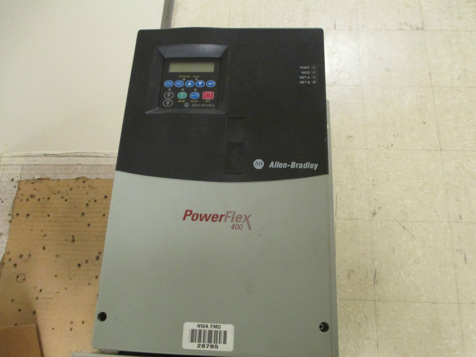 Allen-Bradley PowerFlex 400 AC Drive w/ Bypass 22C-D060A103 40HP 3Ph Used