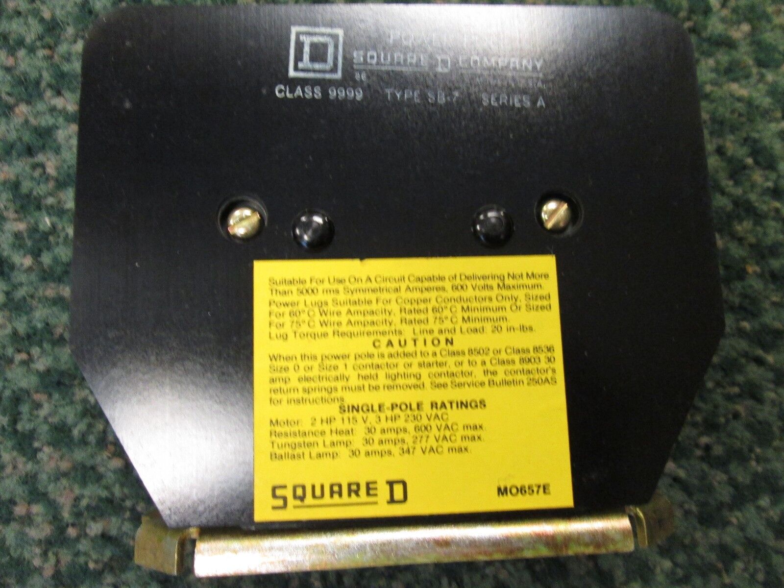 Square D 1 N.C. Power Pole Adder 9999 SB-7 Type S Size 0,1 New Surplus