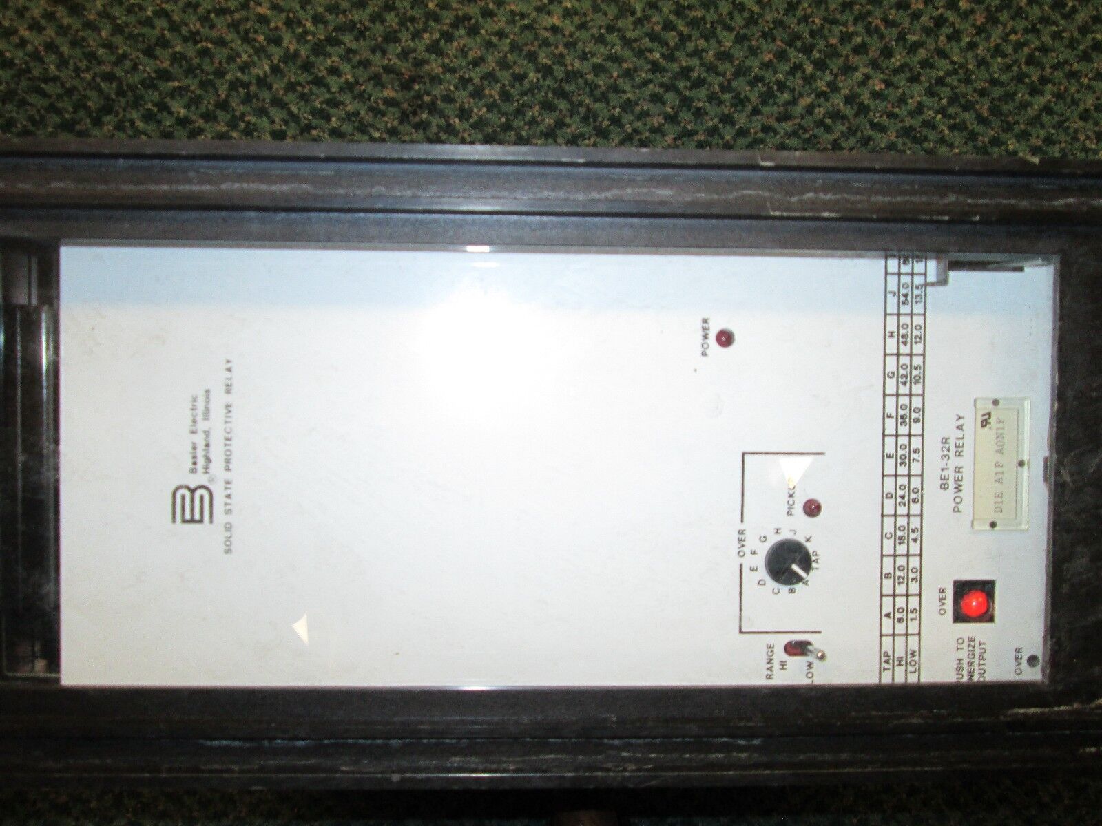 Basler Electric Power Relay BE1-32R D1E A1P A0N1F Used