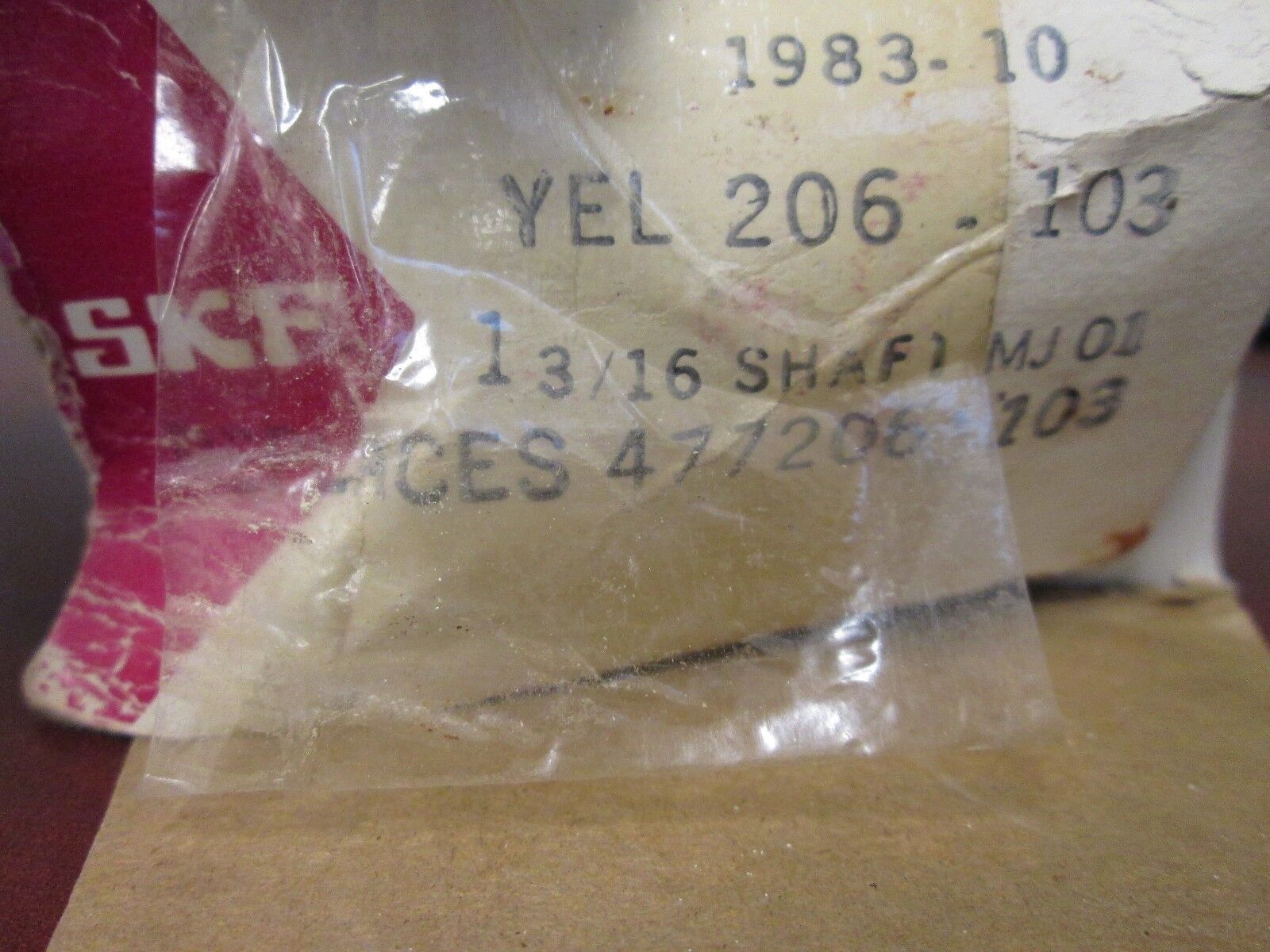SKF 1-3/16" Ball Bearing YEL 206-103 New Surplus