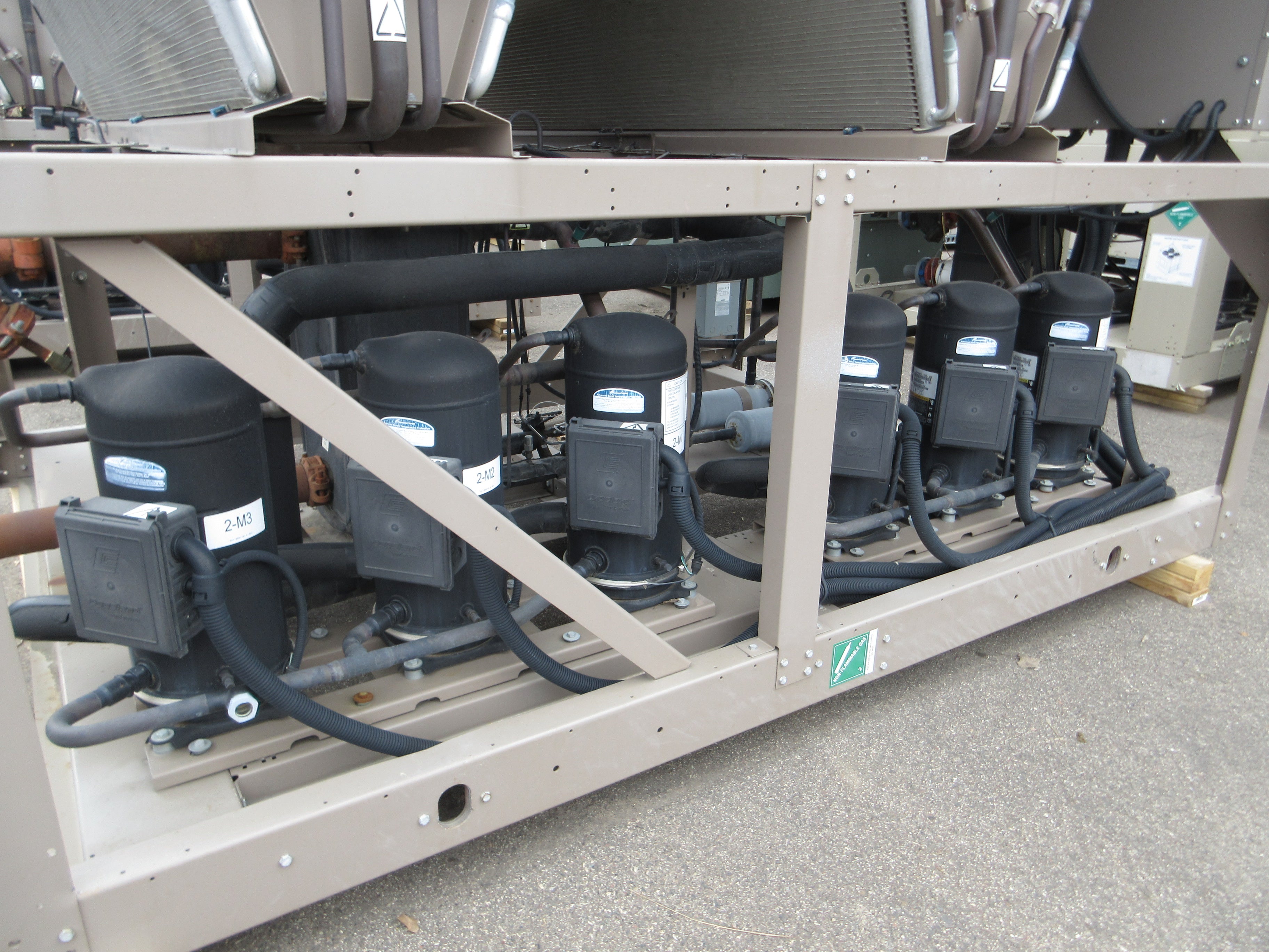 York YLAA Scroll Air Cooled Chiller YLAA0070SE46XCB 70 ton 460V 3Ph R410A Used