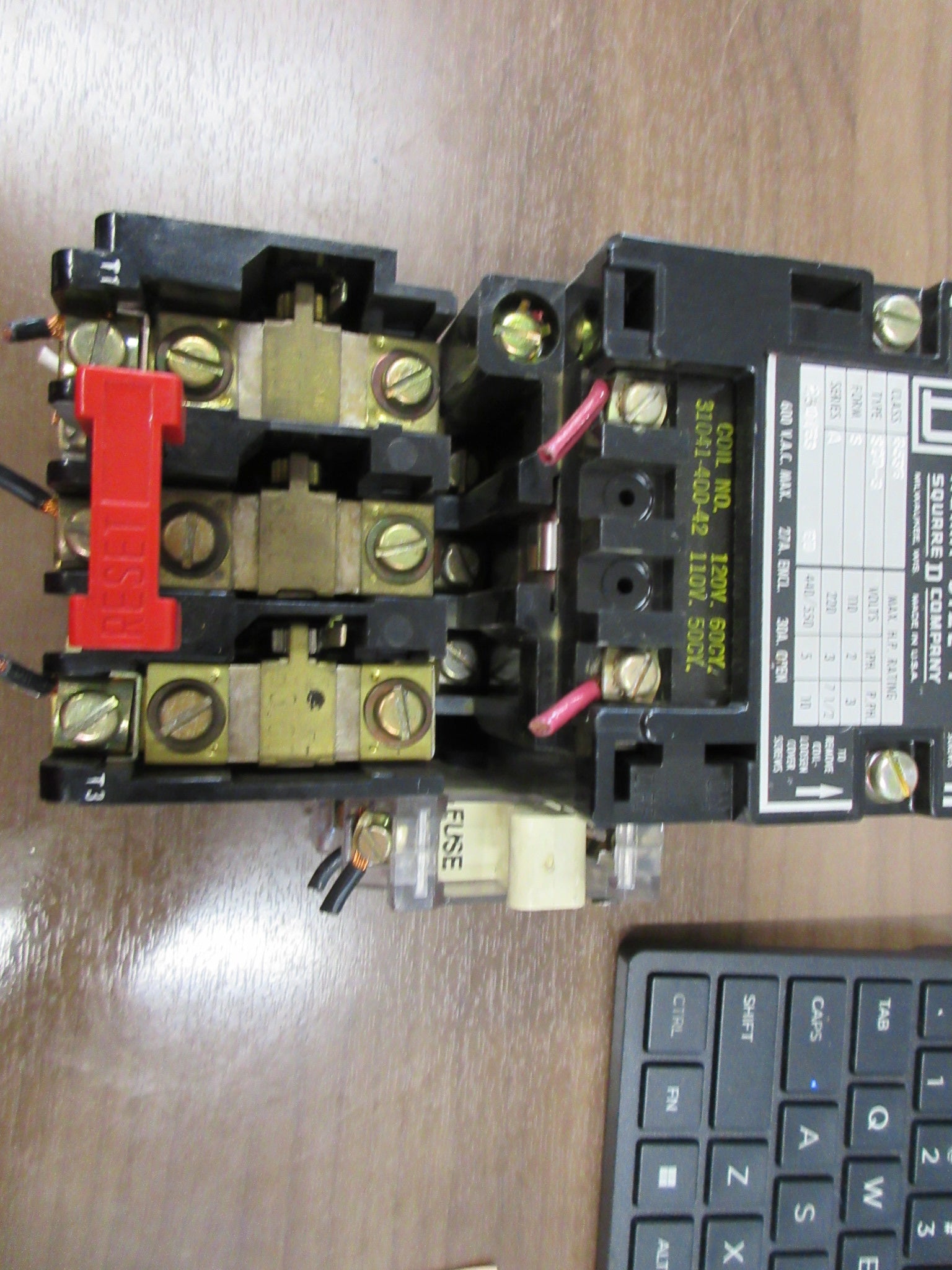 Square D Size 1 Starter 8536 SCO-3 S Series A 120V Coil 600V
