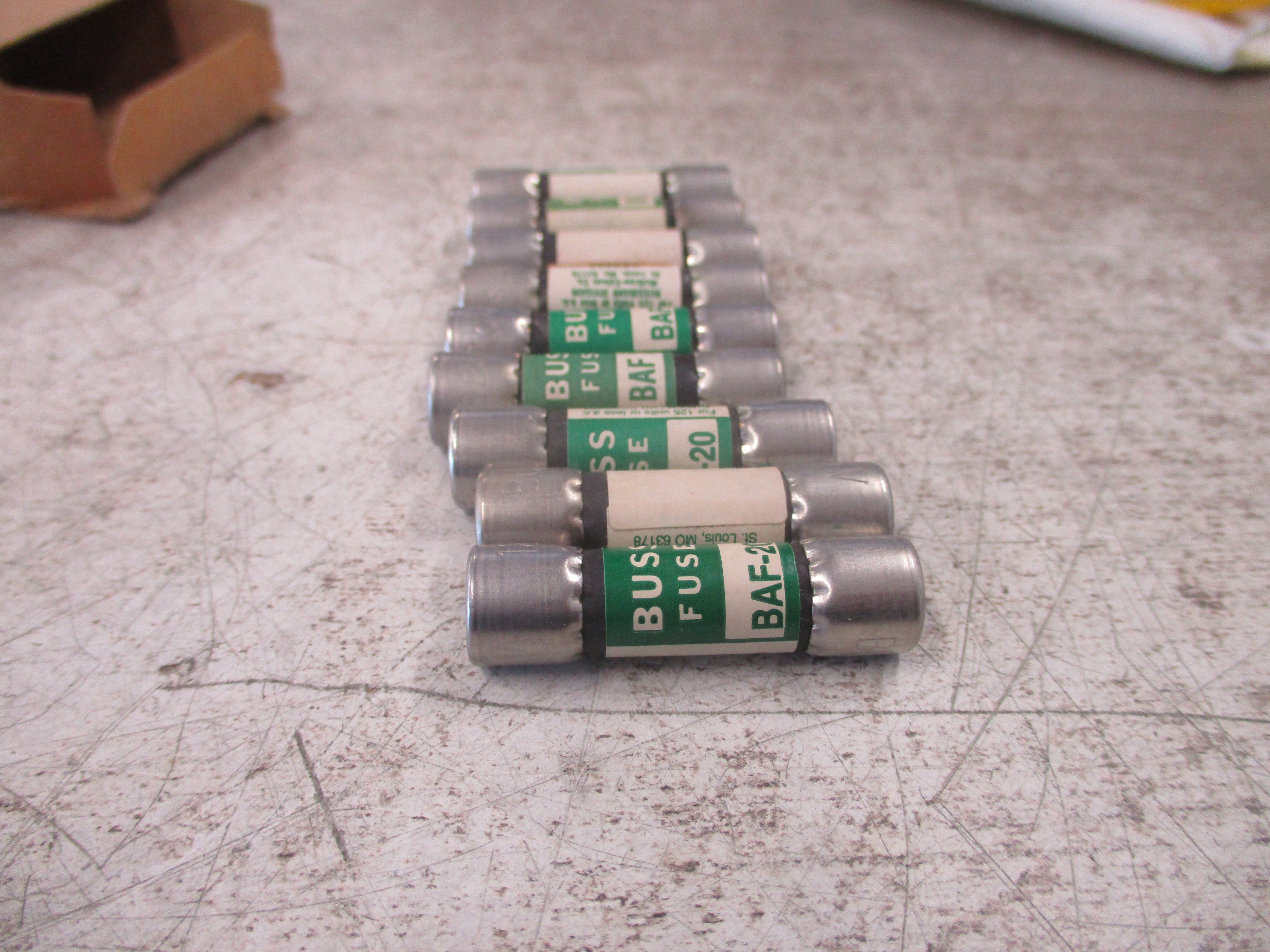 Bussmann Buse Fuse BAF 20 250V 20A *Box of 9* New Surplus