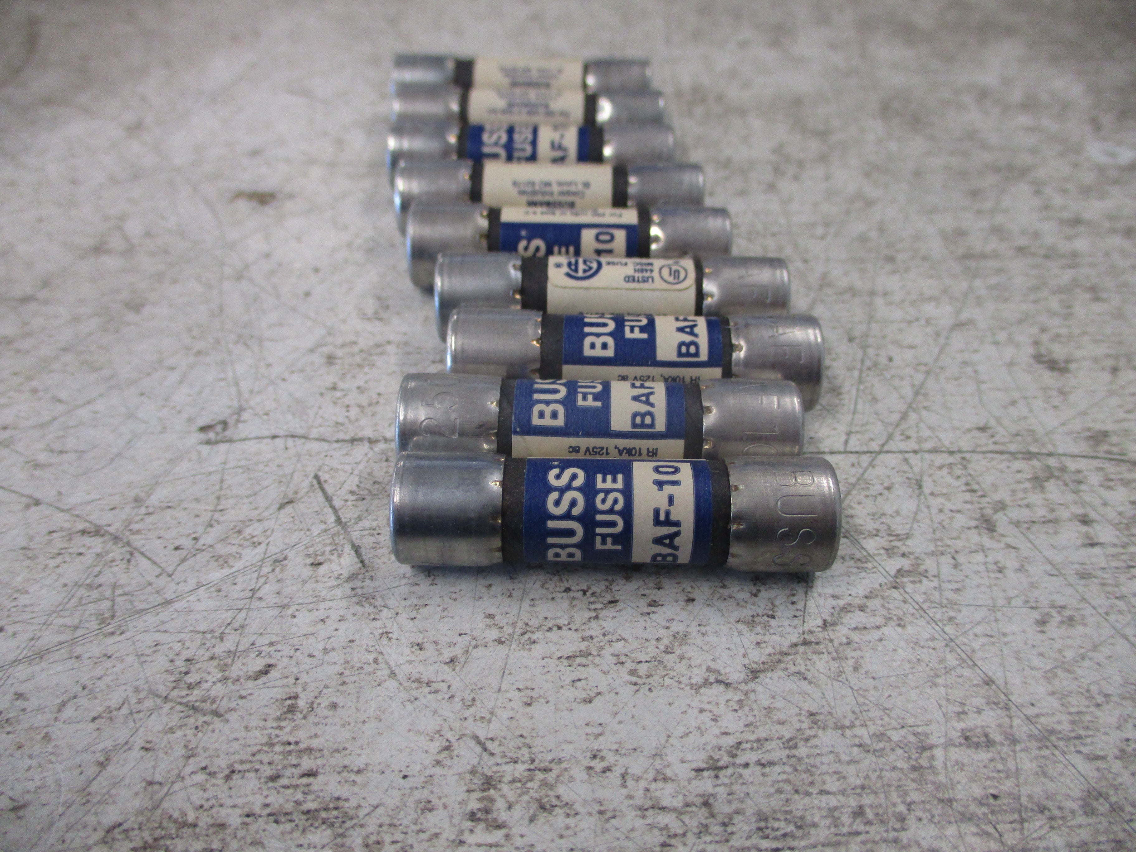 Bussmann Buss Fuse BAF 10 250V 10A *Box of 9* New Surplus