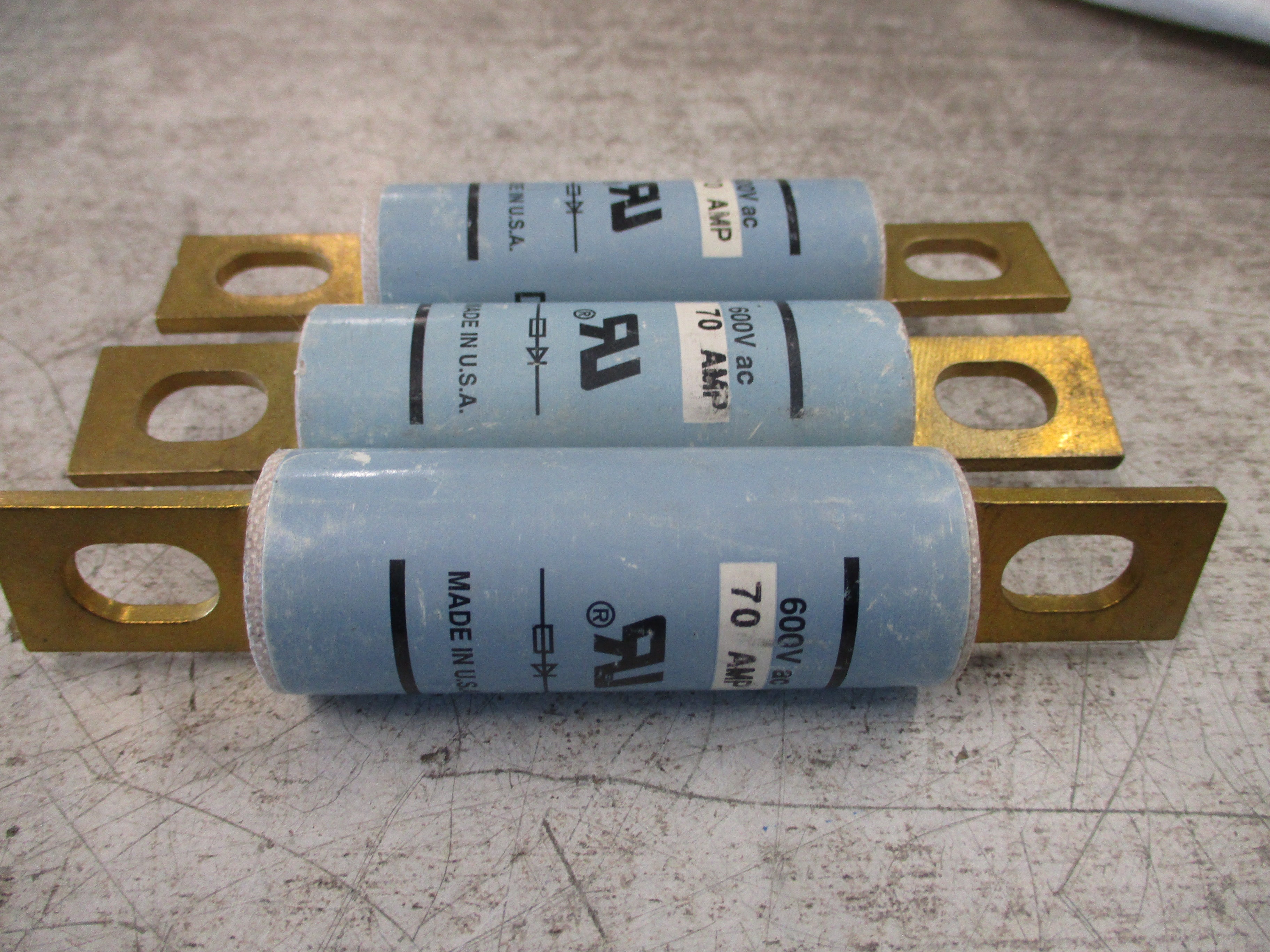 Bussmann Fuse KAC-70 600V 70A *Lot of 3* *No Box* New Surplus