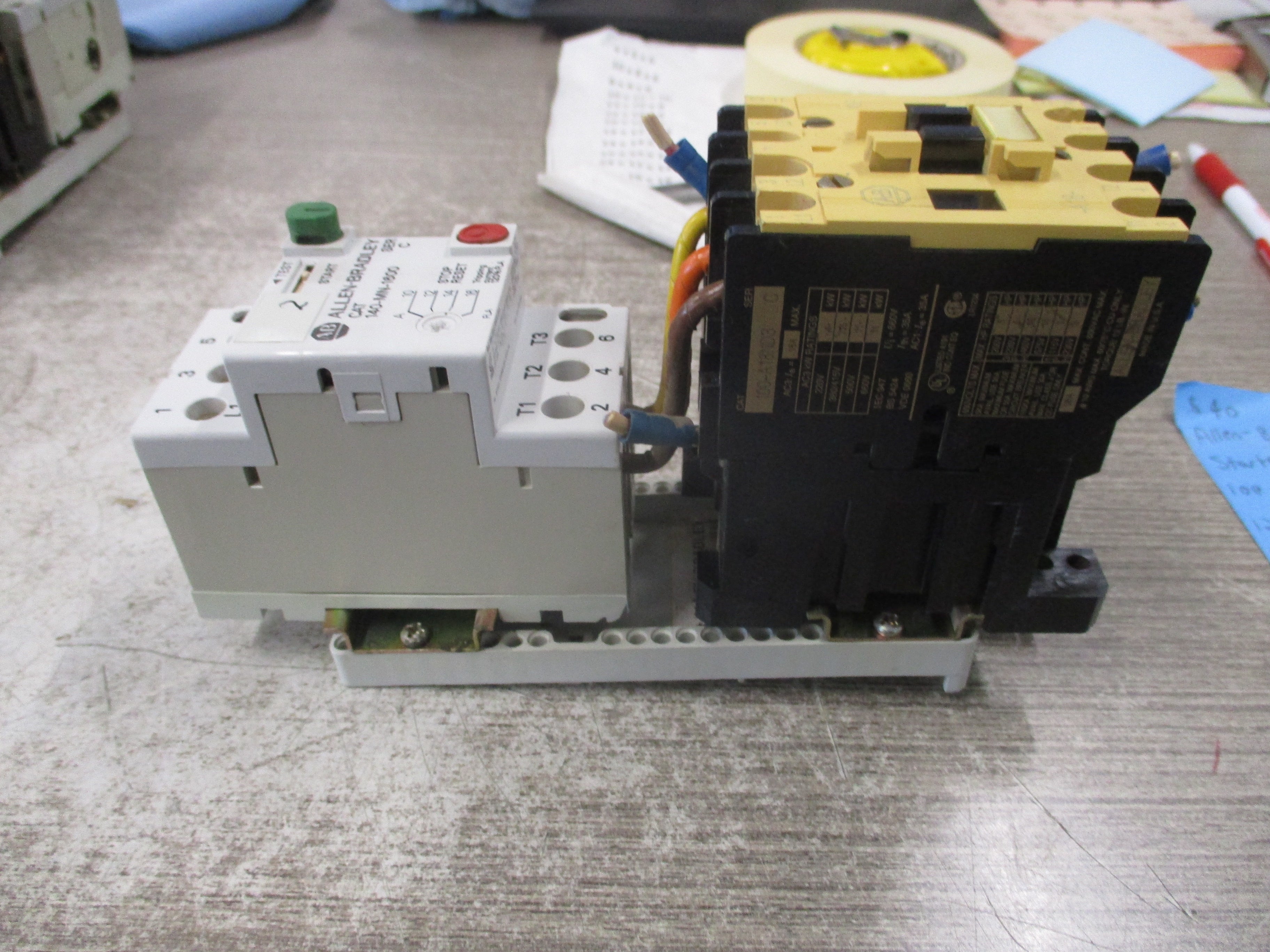 Allen-Bradley Starter 100-A18ND3/140-MN-1600 120V Coil Trip: 10-16A W/Mount Used