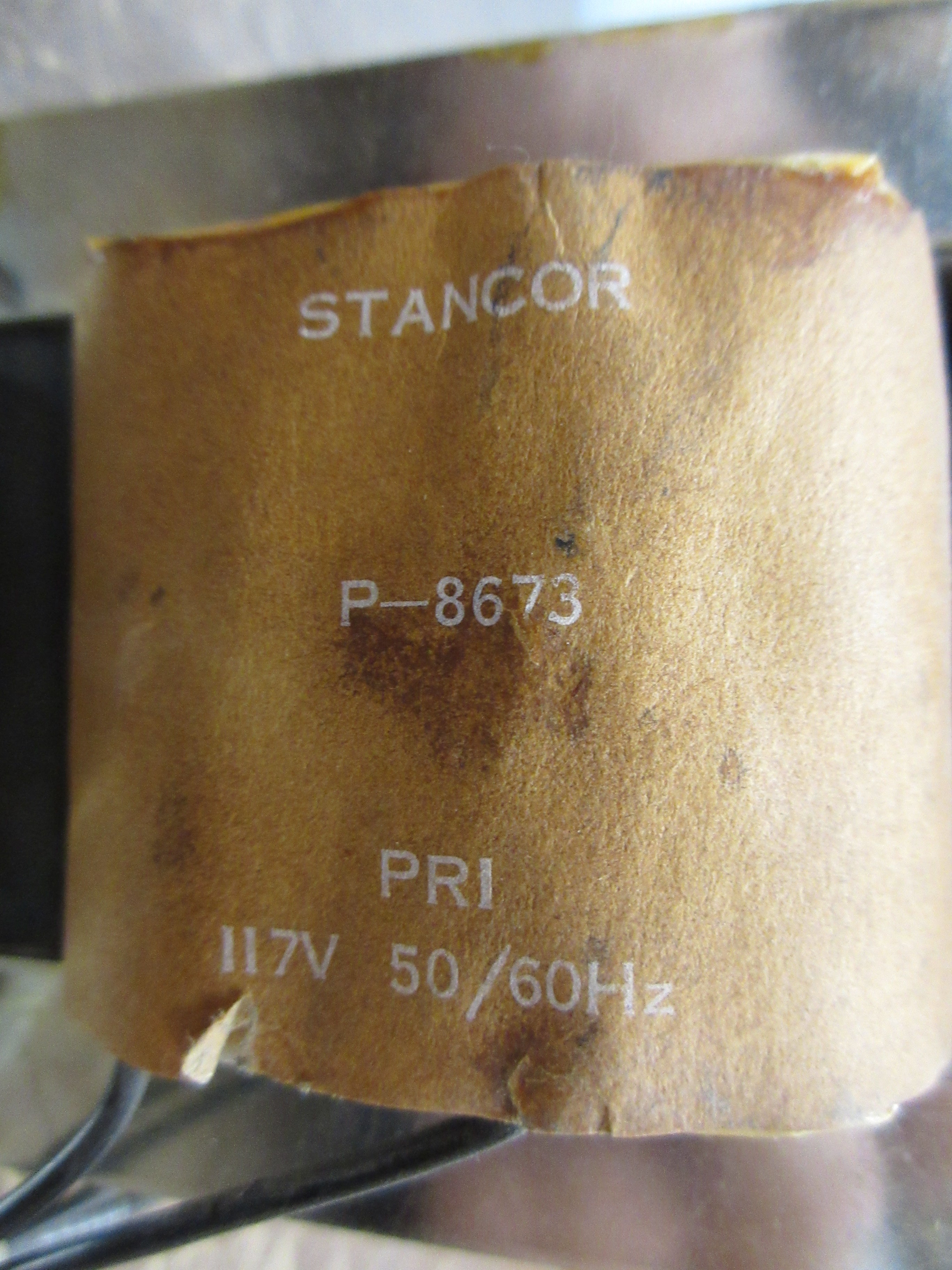 Stancor Transformer P-8673 Pri: 117V Sec: 36V 50/60Hz Used