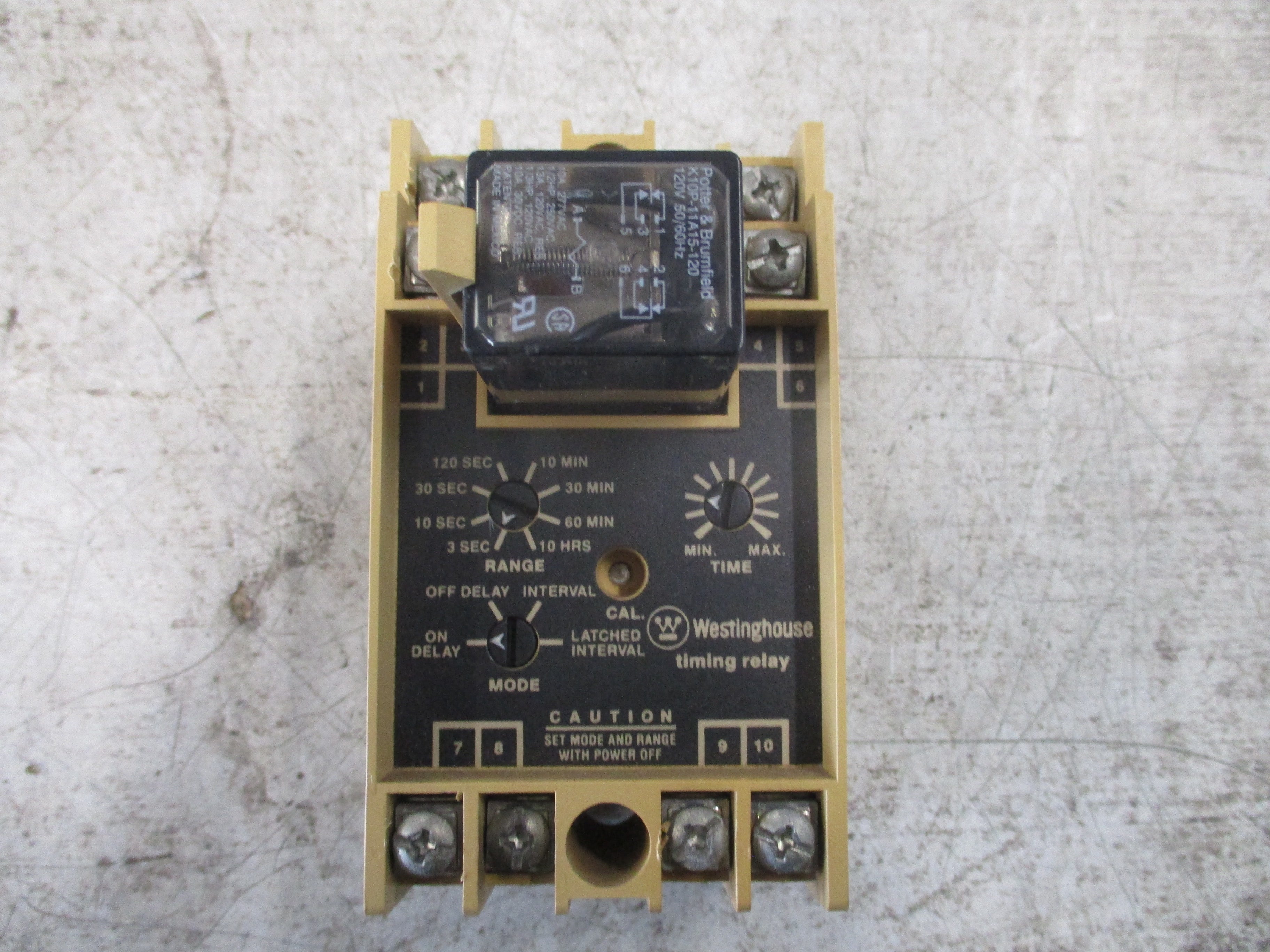Westinghouse Timing Relay PROTMR Style #: 9084A61G01 120V Input
