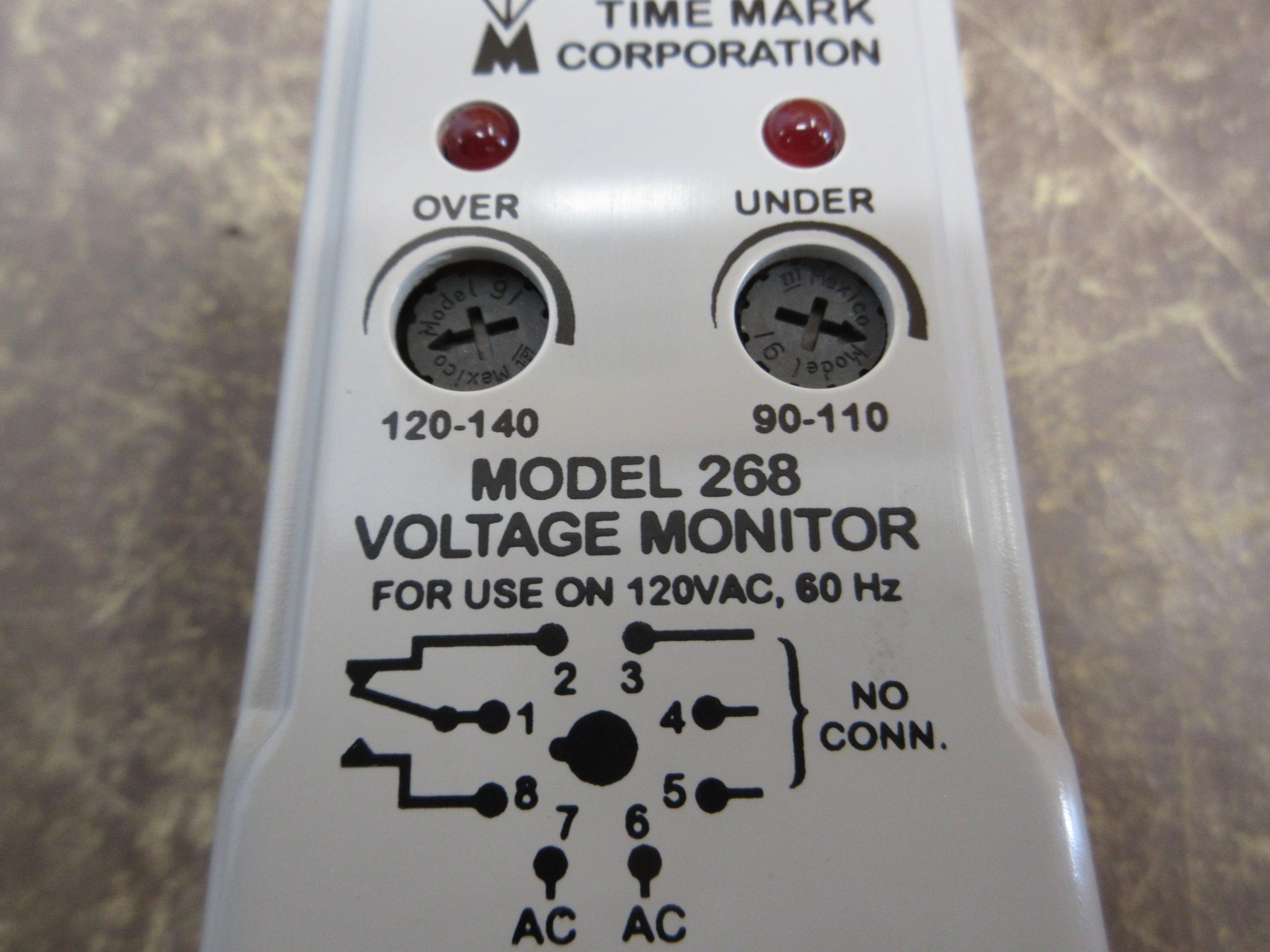 Time Mark Model 268 Over & Under Voltage Relay 98A00144-01 New Surplus