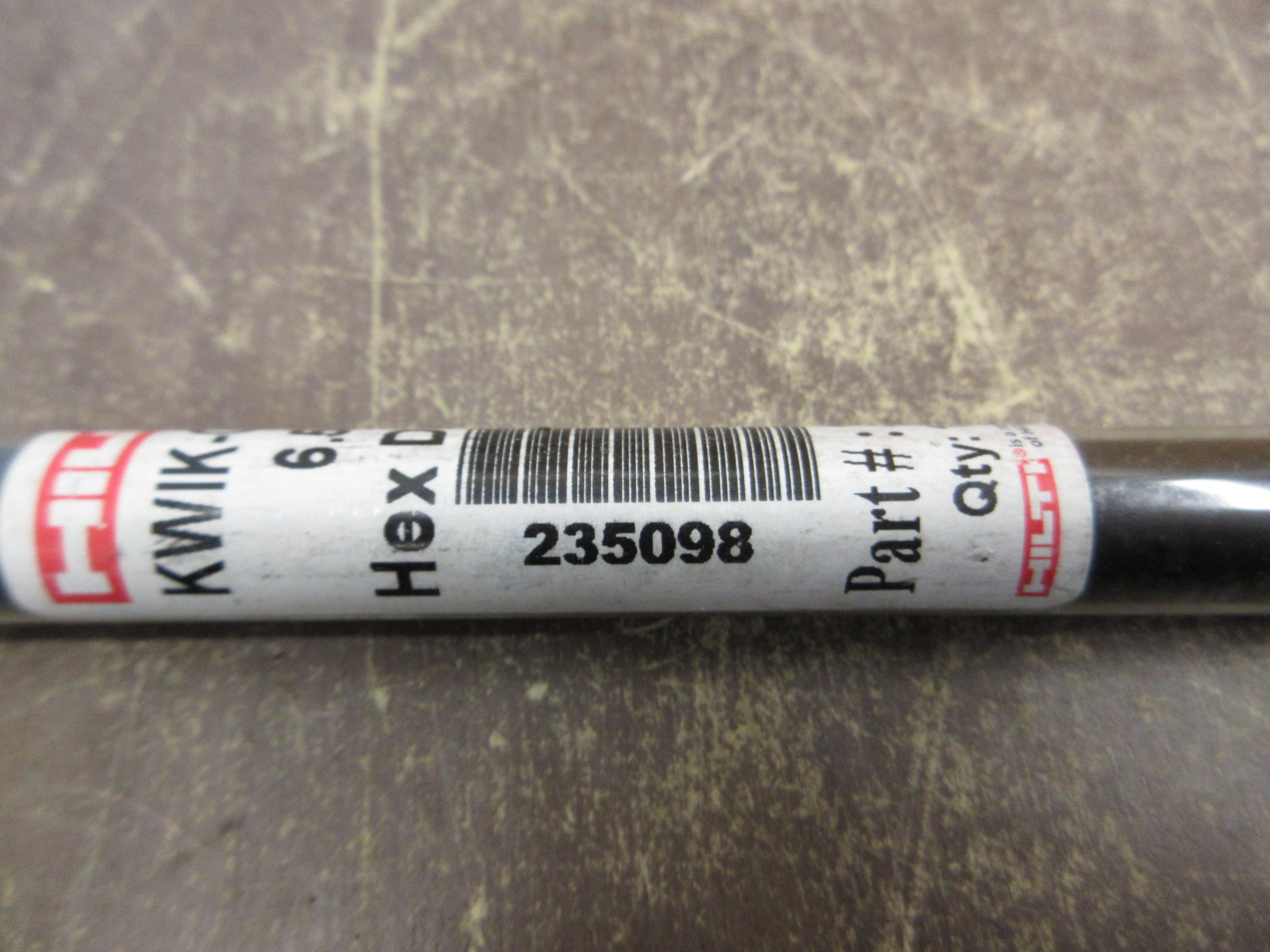 HILTI Kwik-Con II Hex Drive 235098 6.5" New Surplus