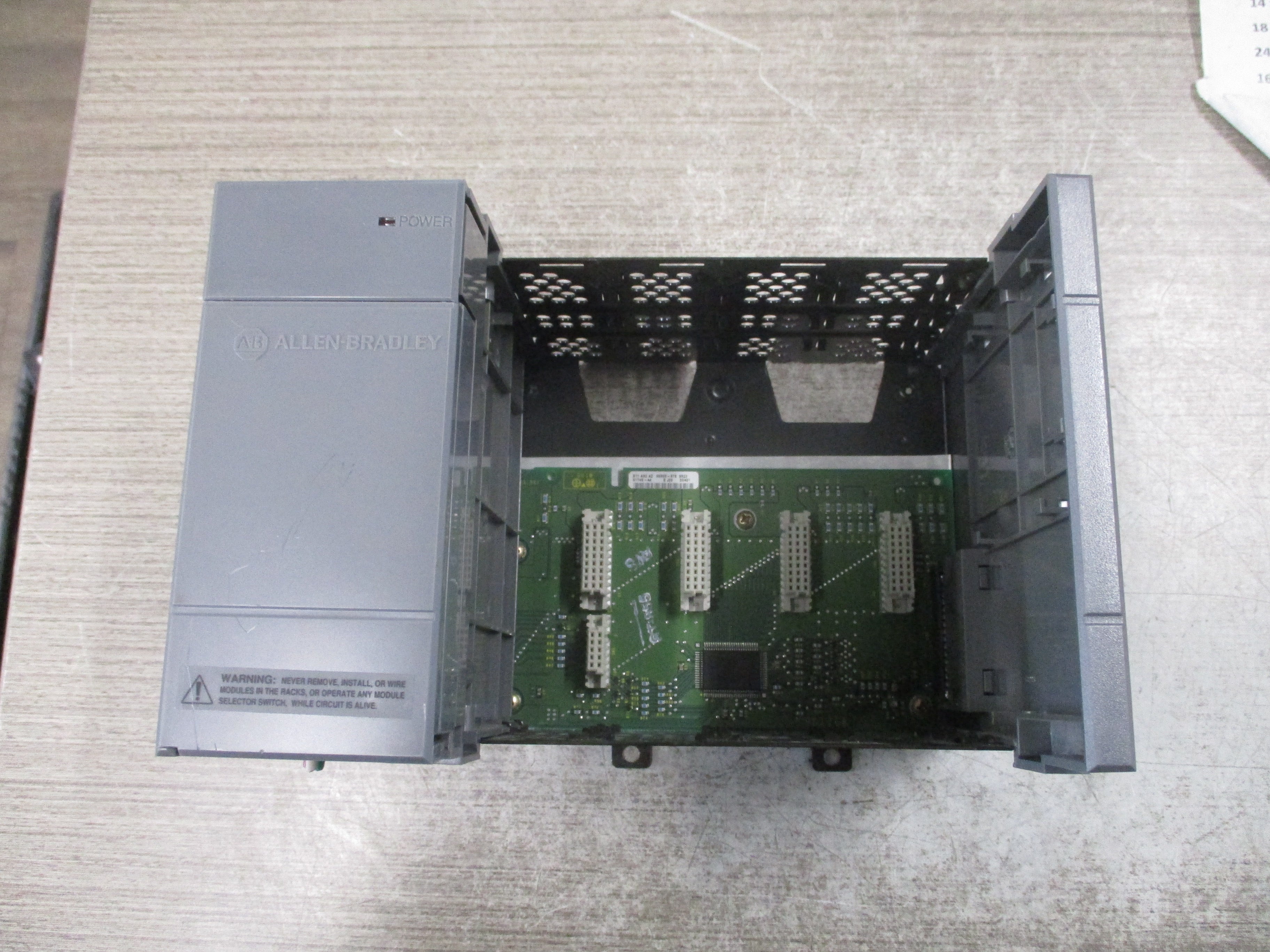 Allen-Bradley SLC500 PLC Rack W/Power Supply 1746-A4/1746-P1 4-Slot Used
