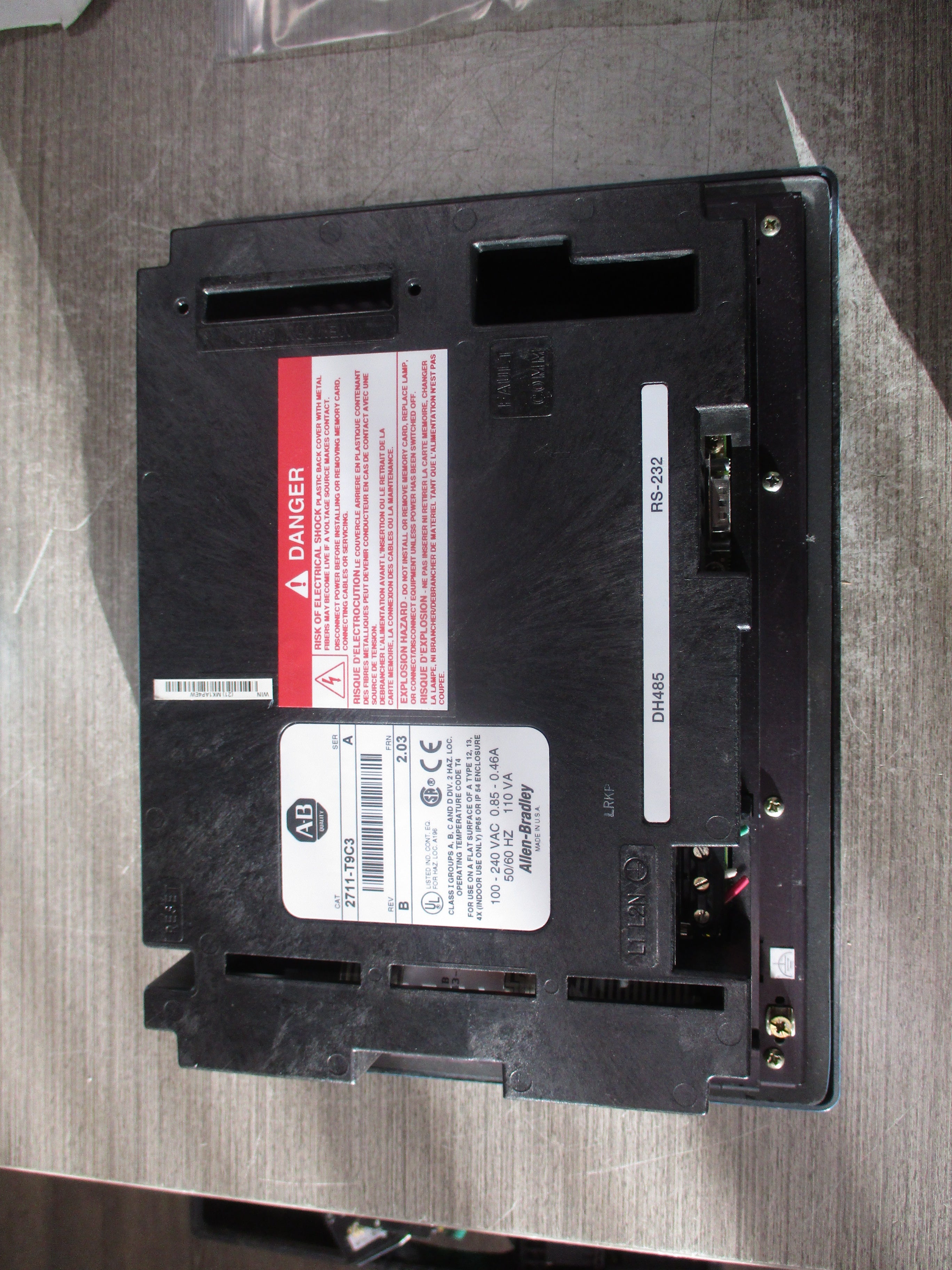 Allen-Bradley PanelView 900 2711-T9C3 Ser. A Rev. B FRN: 2.03 Used