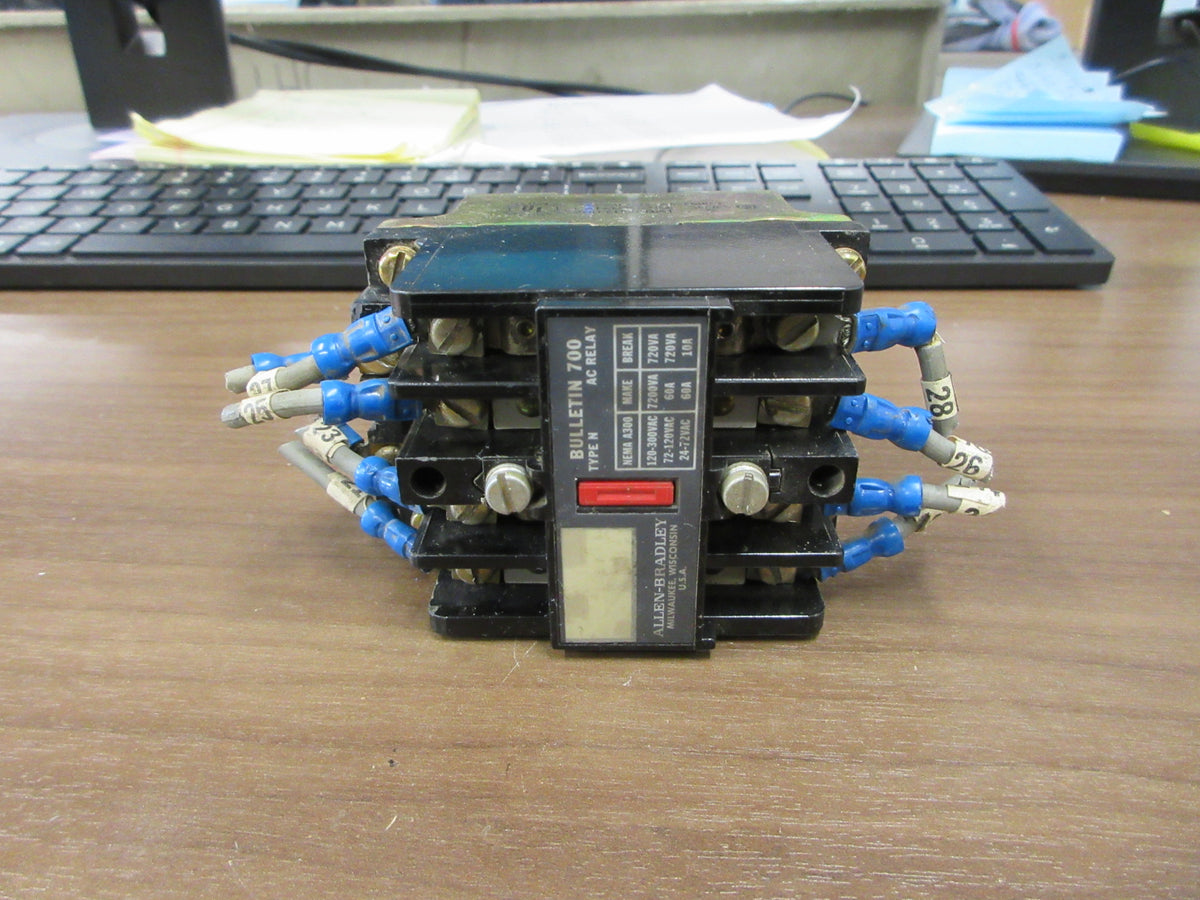 Allen-Bradley AC Relay 700-NT400A1 Sec. C 120V Coil Used