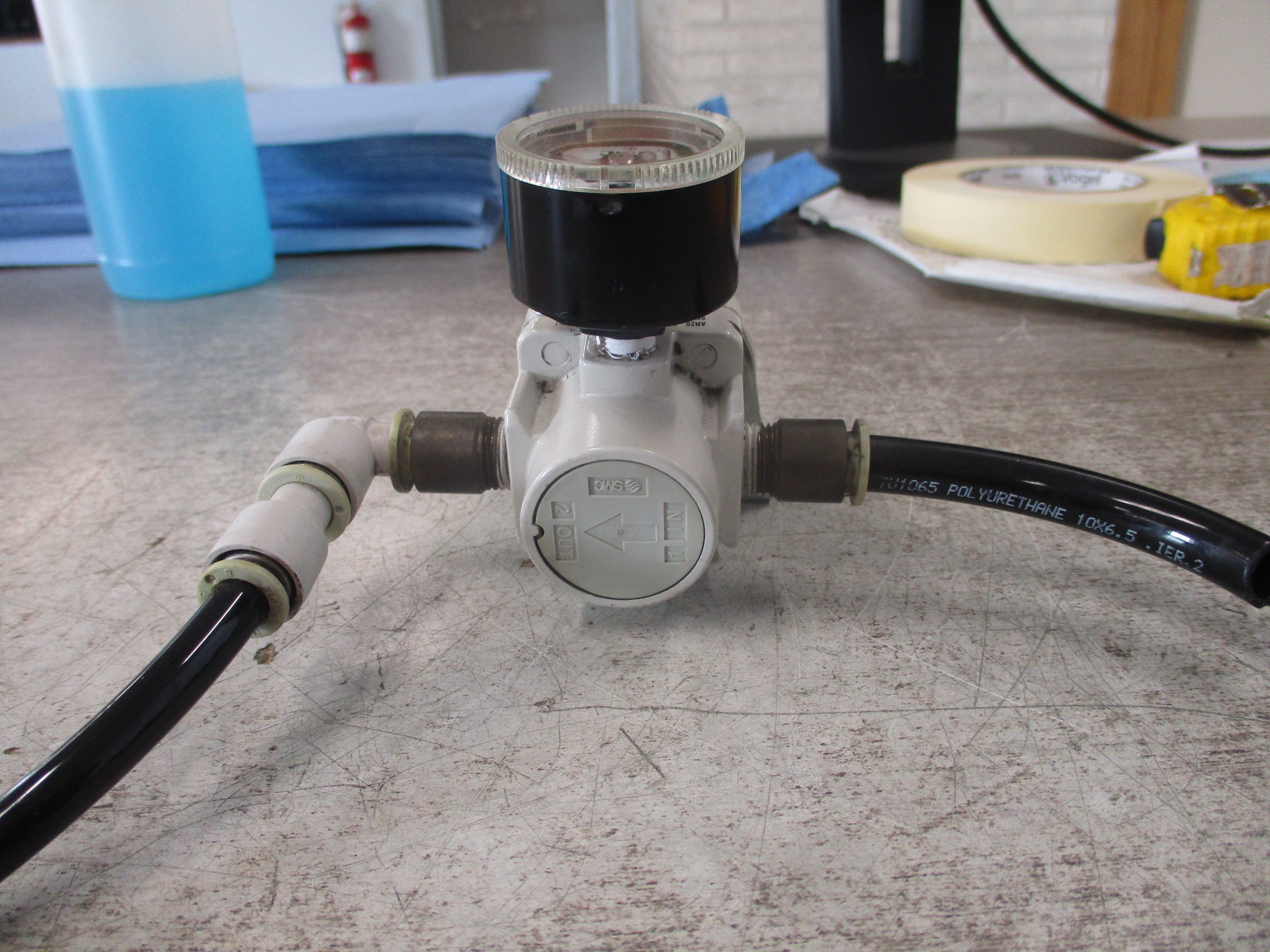 SMC Pressure Regulator AR20-02BG-A Range: 0.05-0.7 MPa Used