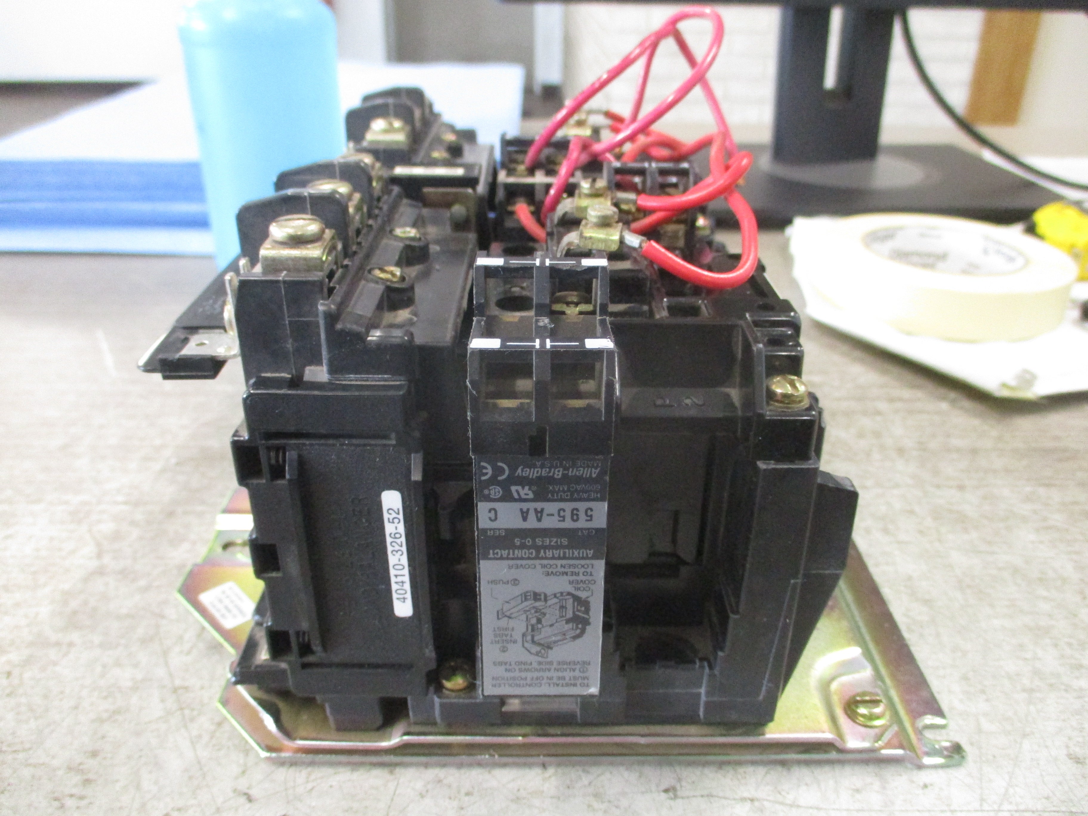 Allen-Bradley Size 0 Reversing Contactor 505-AOD-23 Ser. C 115-120V Coil 18A