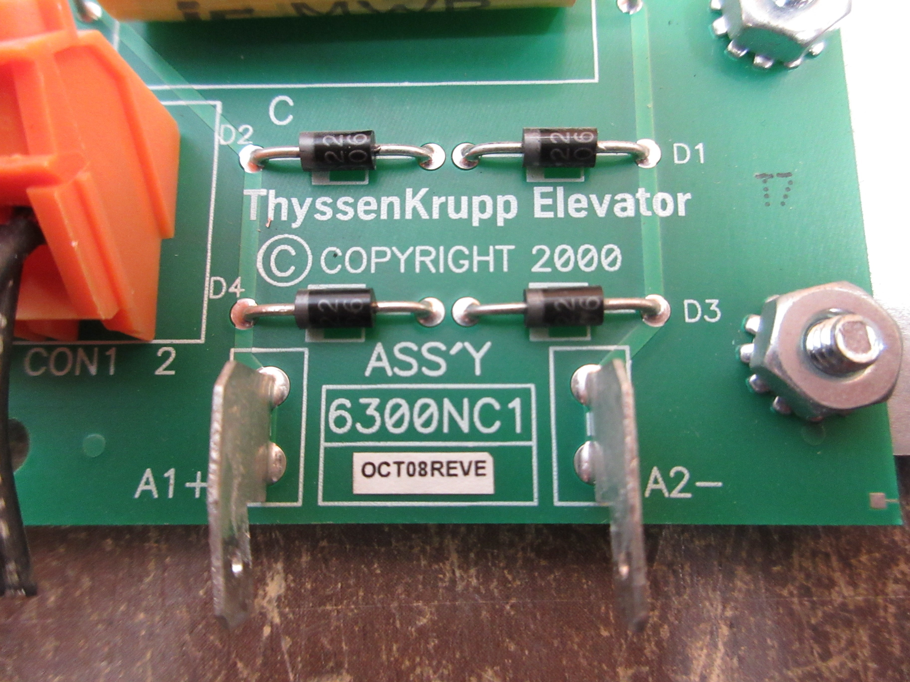 ThyssenKrupp Relay Rectifier Board 6300NC1 Used