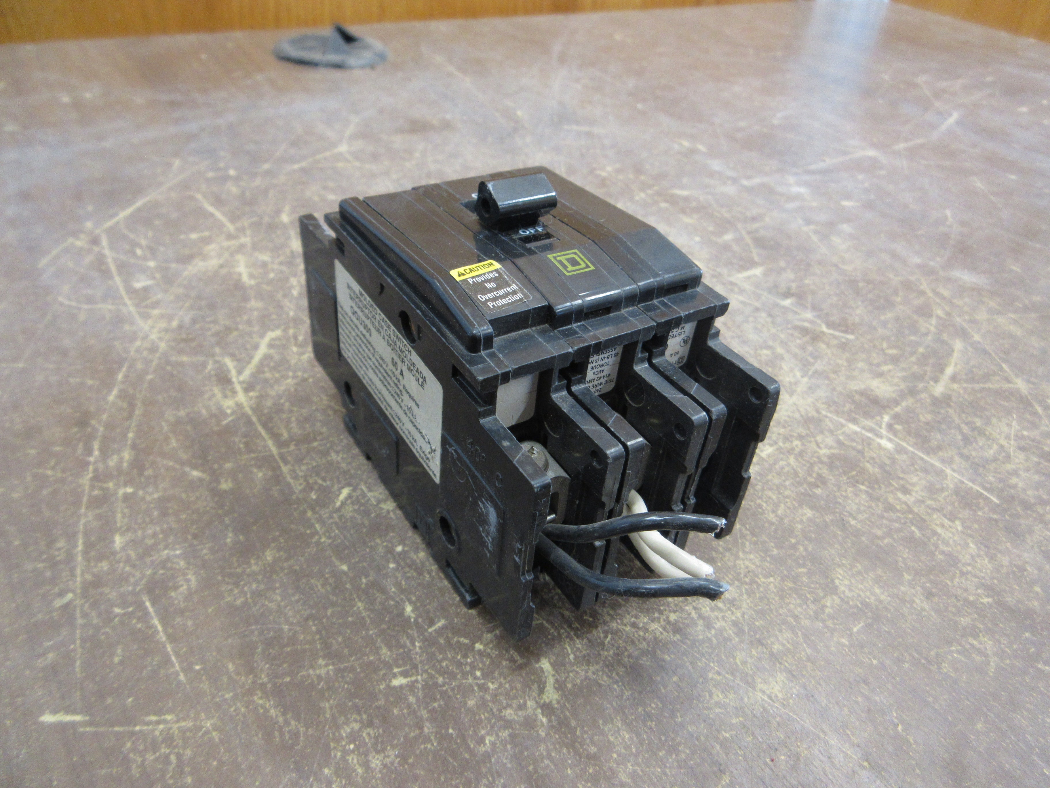 Square D Circuit Breaker QOU300 60A 240V 3P Used