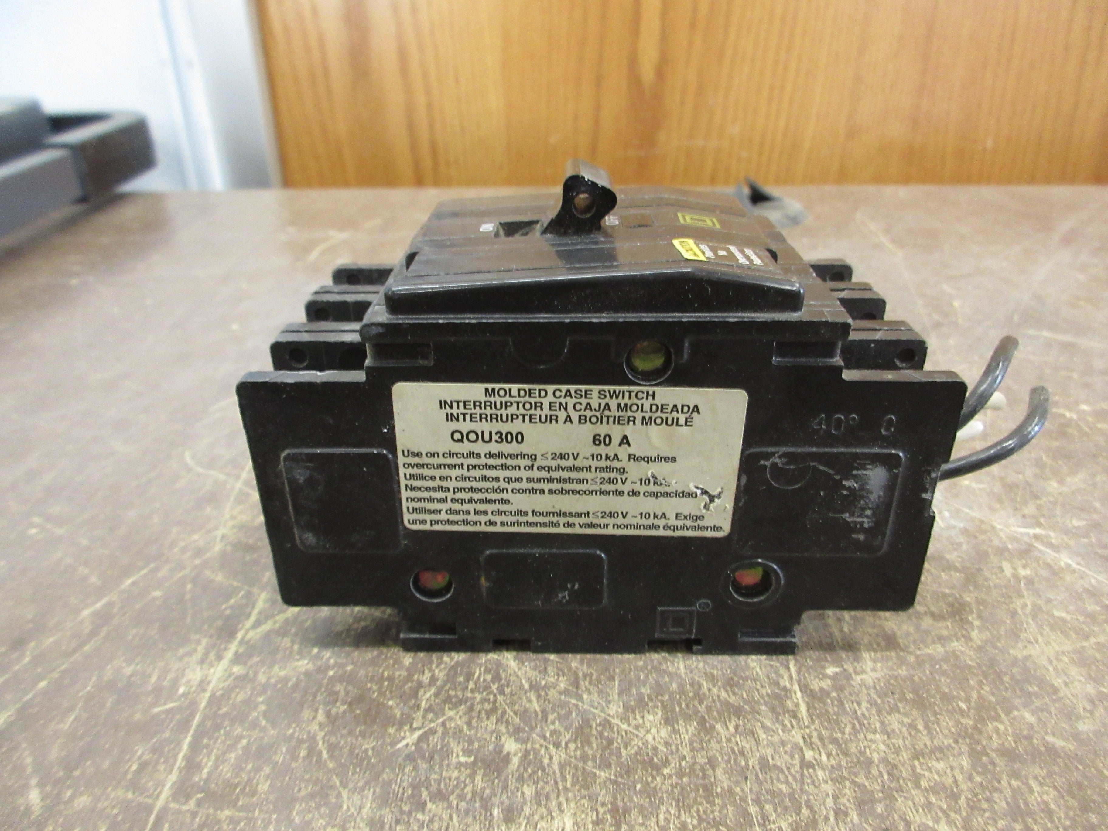 Square D Circuit Breaker QOU300 60A 240V 3P Used