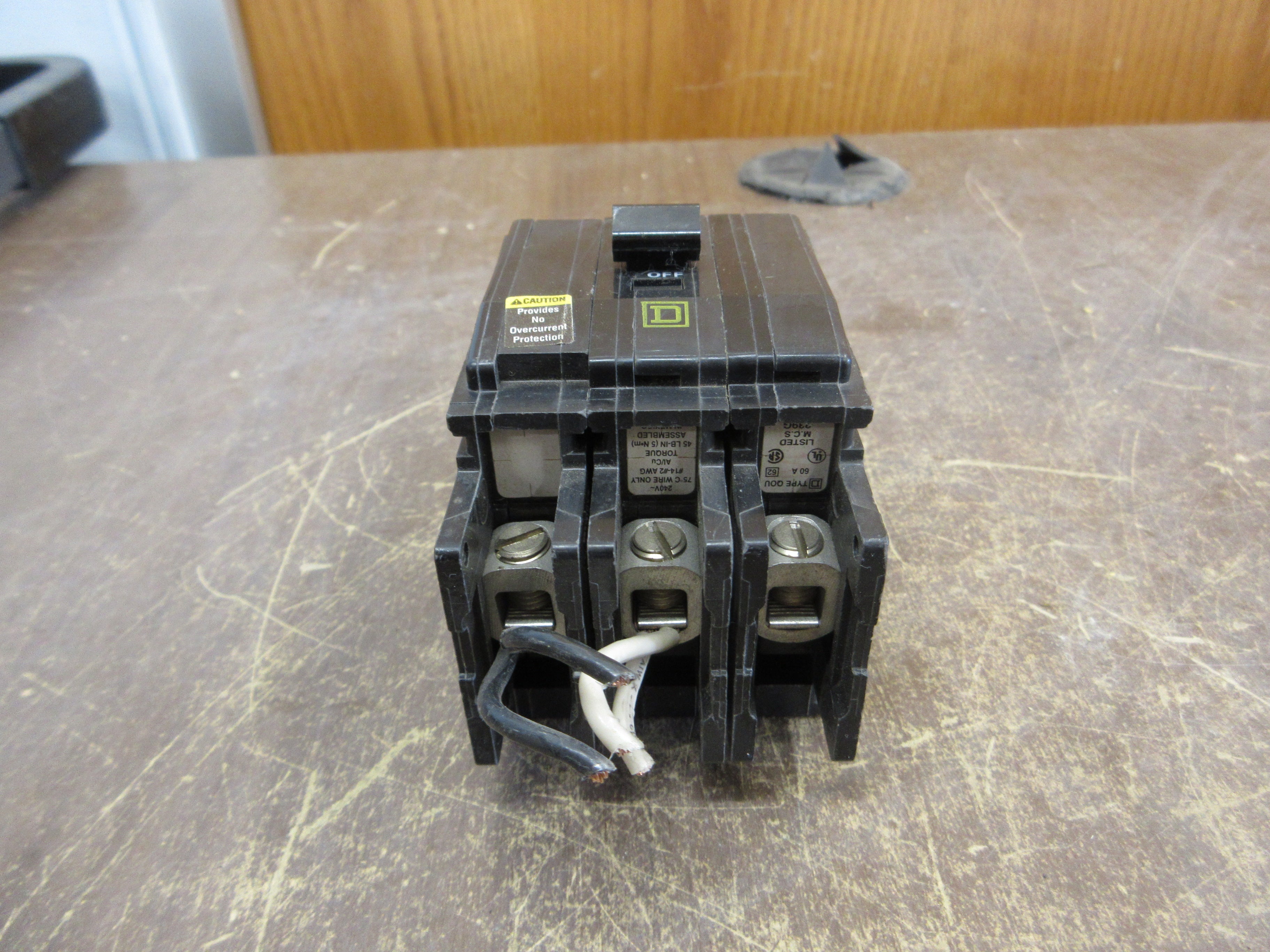 Square D Circuit Breaker QOU300 60A 240V 3P Used