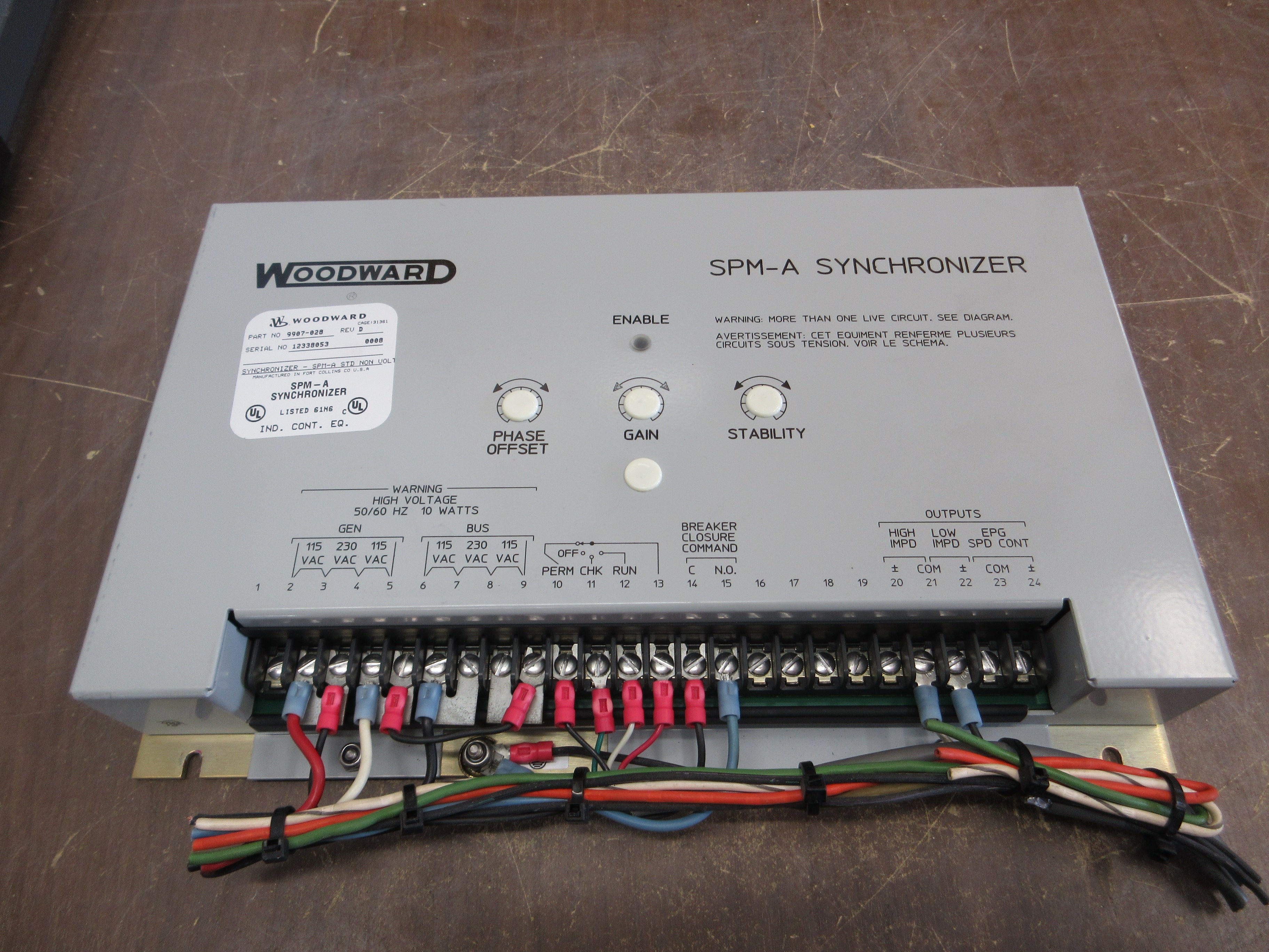 Woodward SPM-A Synchronizer 9907-028 Rev. D Used