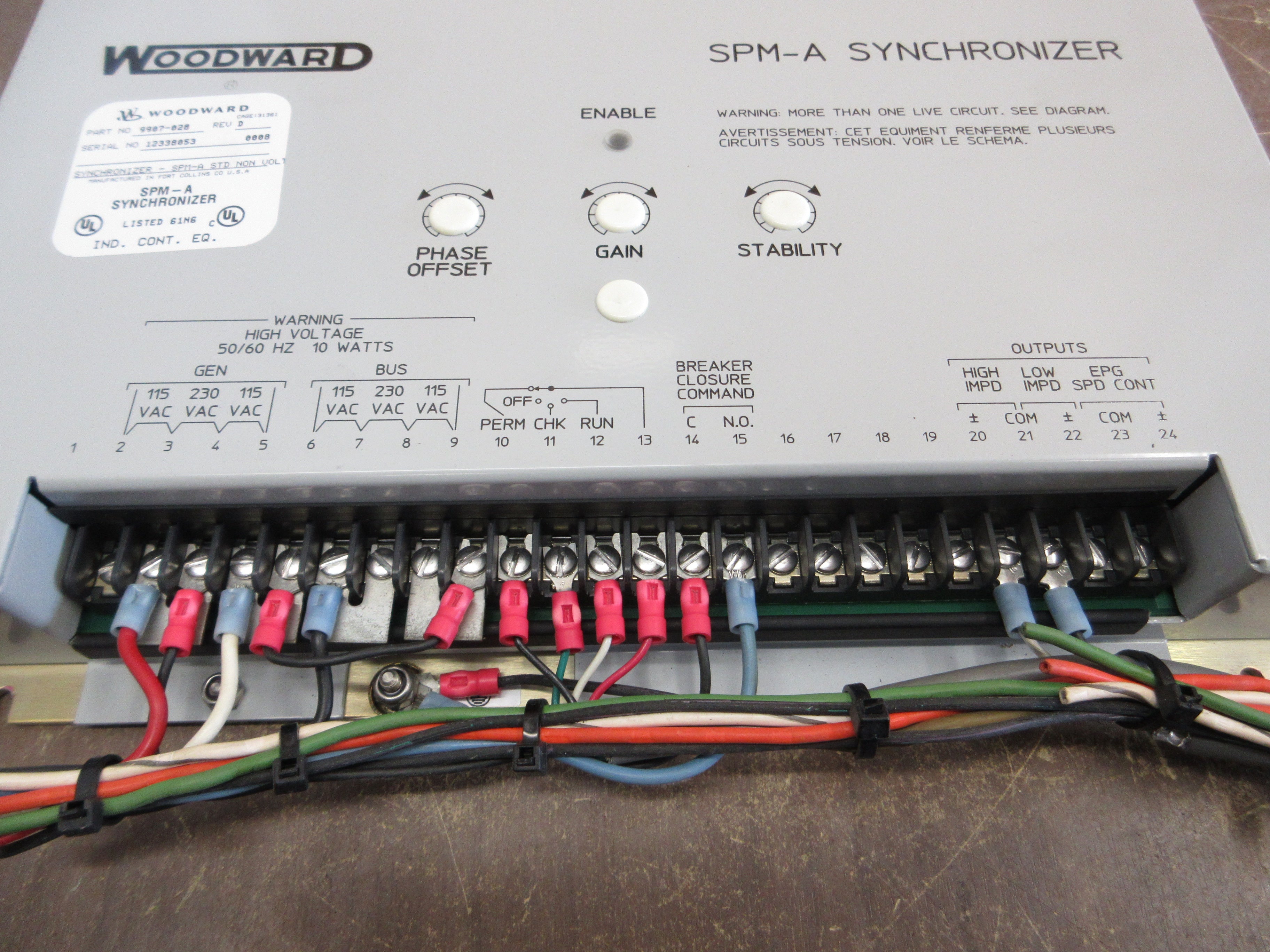 Woodward SPM-A Synchronizer 9907-028 Rev. D Used
