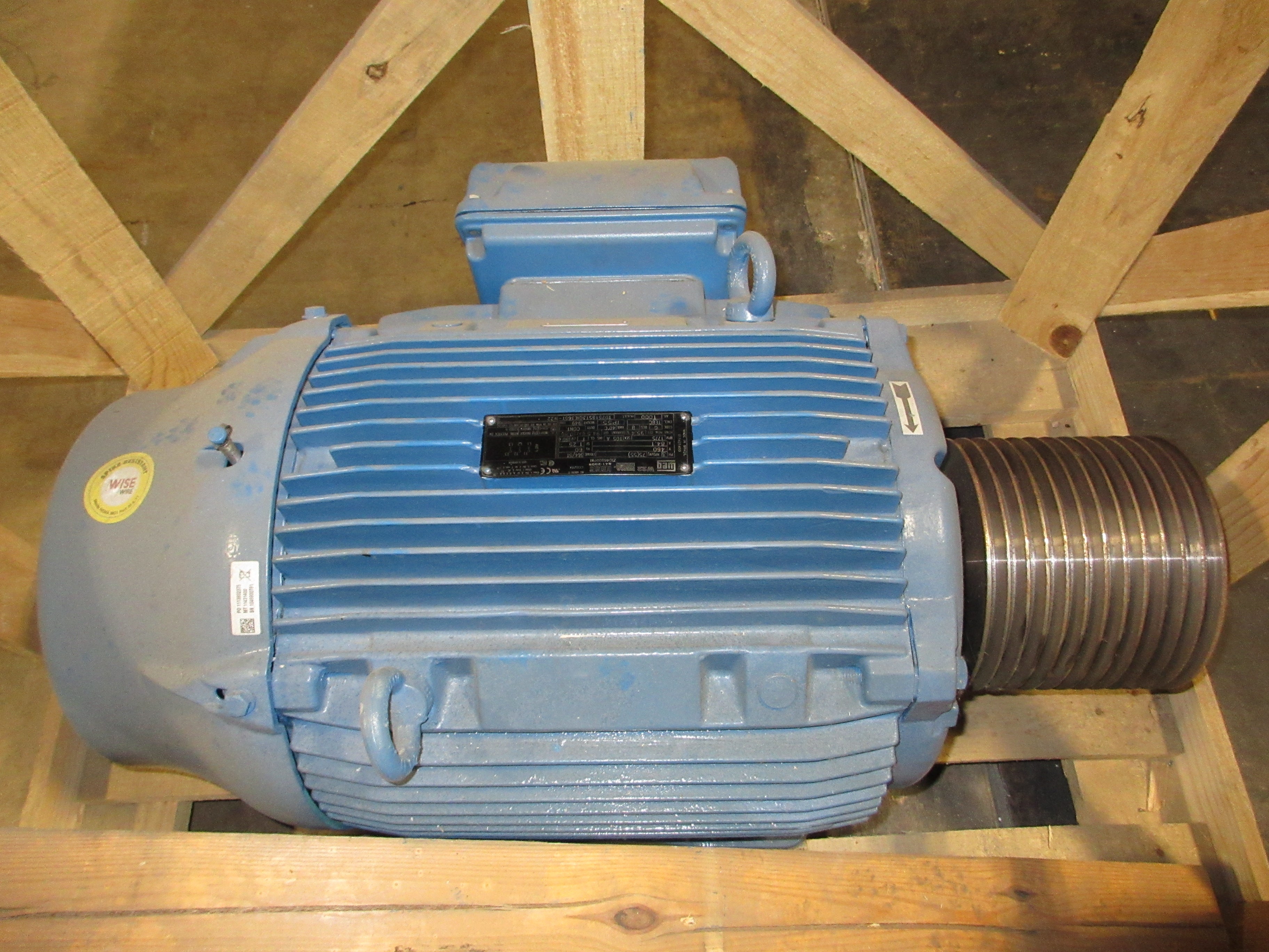 WEG Motor T07518ST3QIE365T-W22 75HP 1800RPM 460V 84.1A 3Ph 60Hz New Surplus