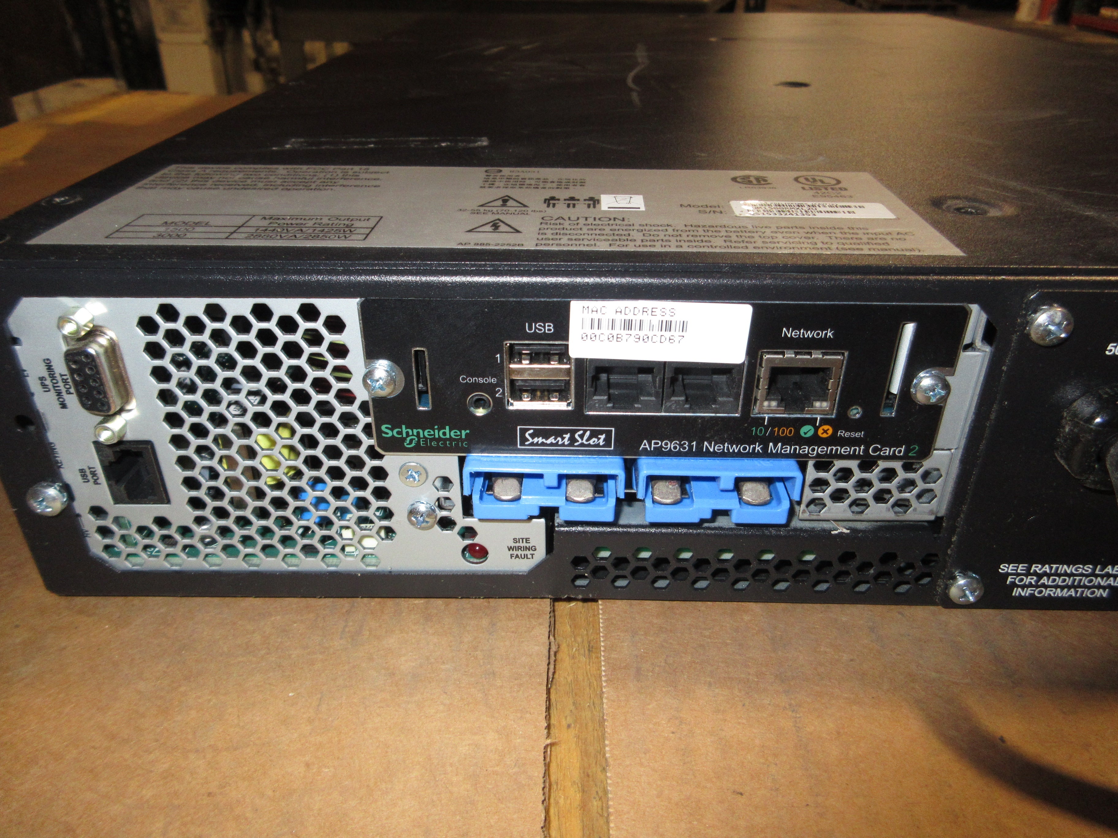 APC Smart-UPS SUM1500RMXL2U 1440VA 1425W Used