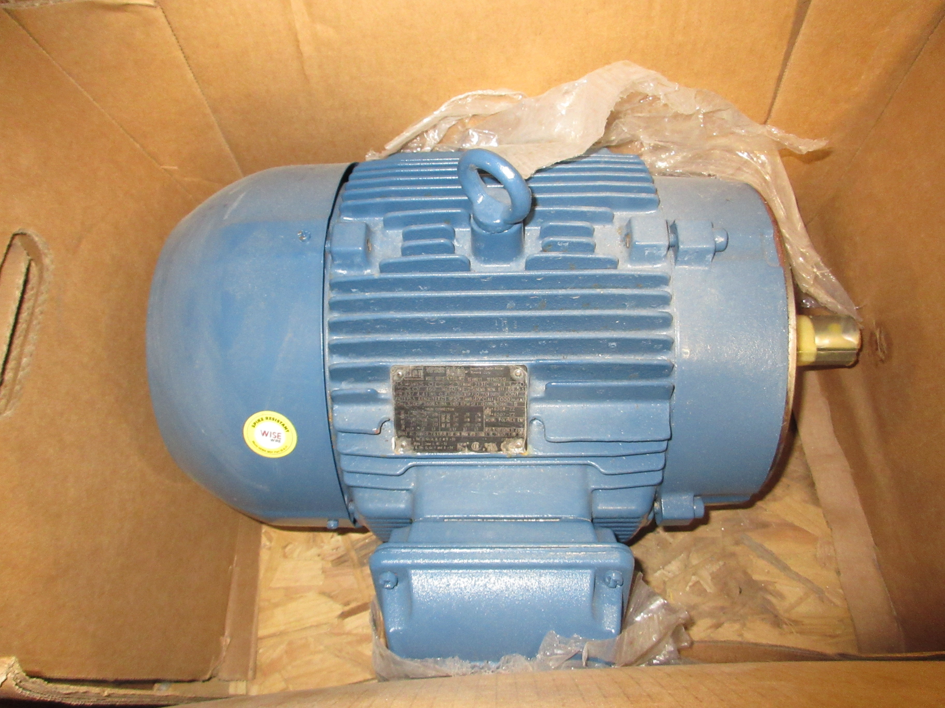 WEG Motor 00312E13E213TC-W22 3HP 1200RPM 230/460V 8.83/4.41A 3Ph 60Hz