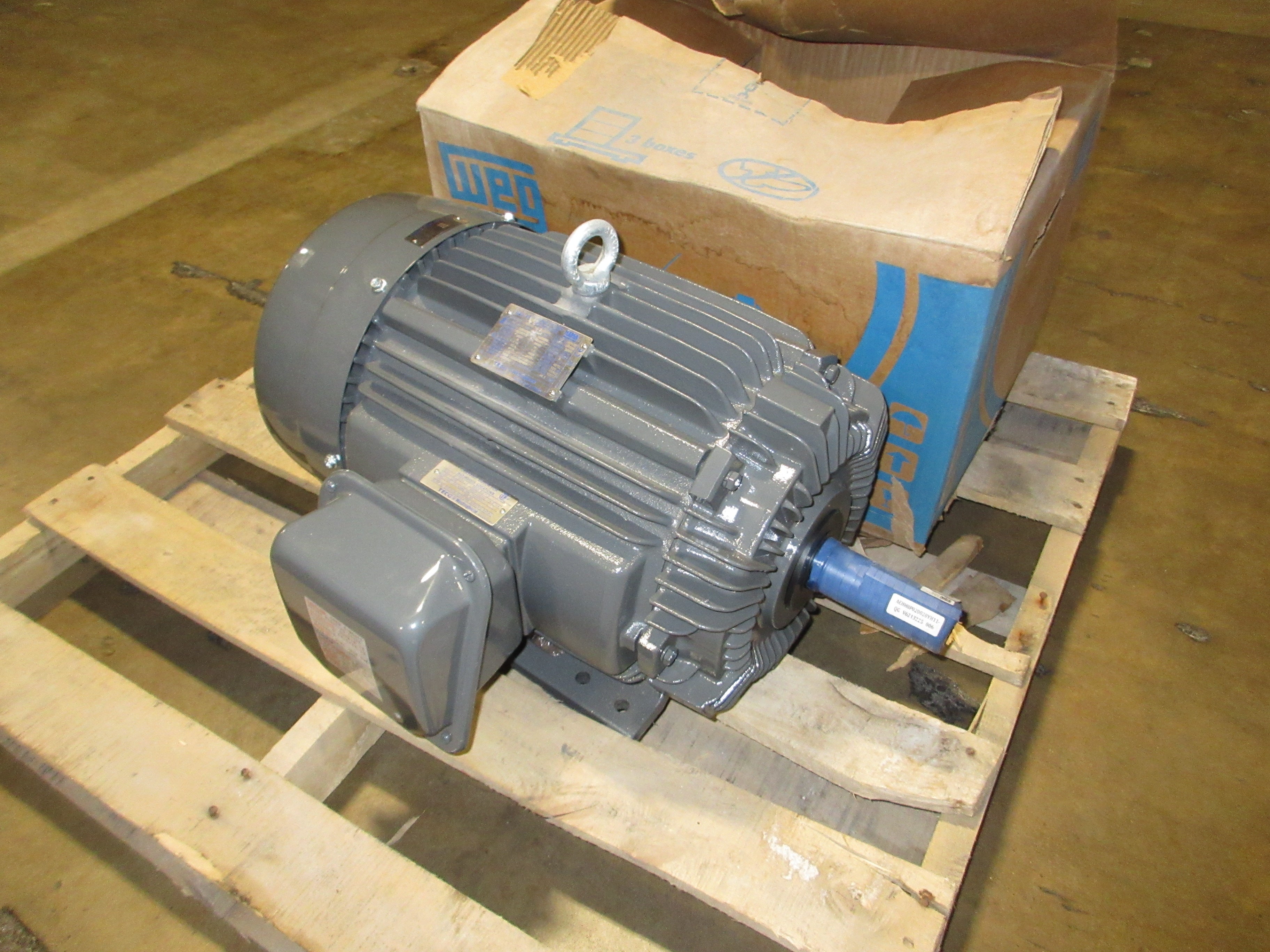 Teco Motor NP0202 20HP 3600RPM 230/460V 43.8/21.9A 3Ph 60Hz New Surplus