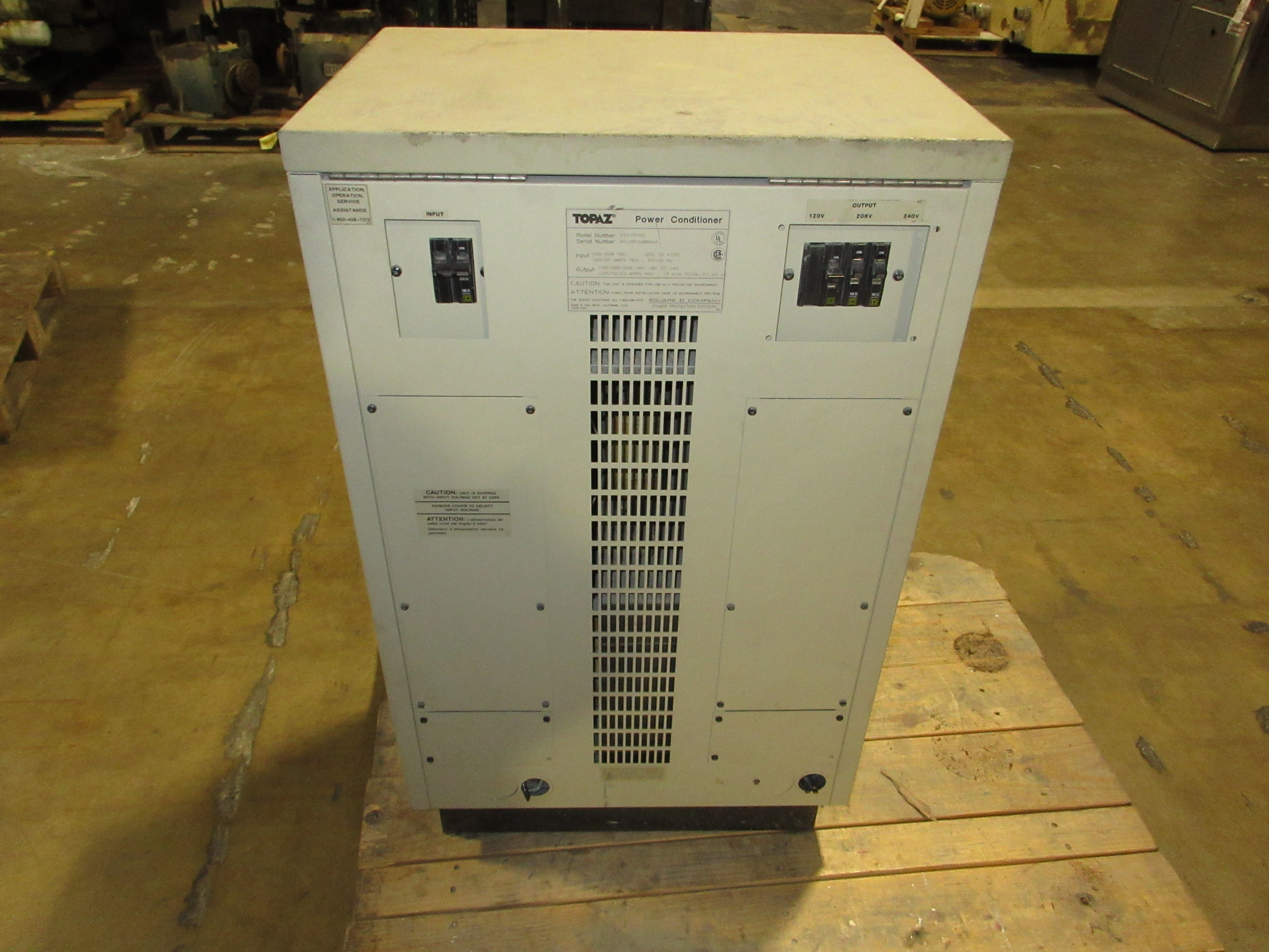 Square D Topaz Power Conditioner 61615-02 15kVA Used