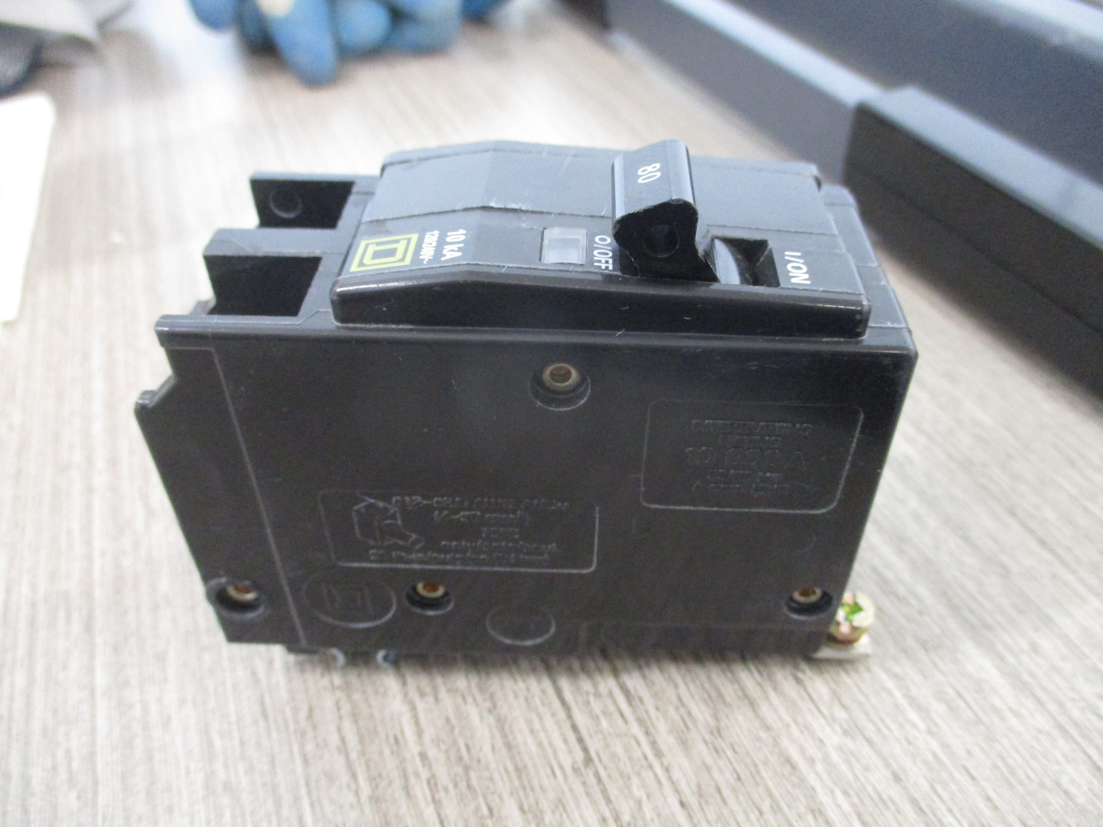 Square D Bolt-on Circuit Breaker QOB280 80A 120/240V 2P Used