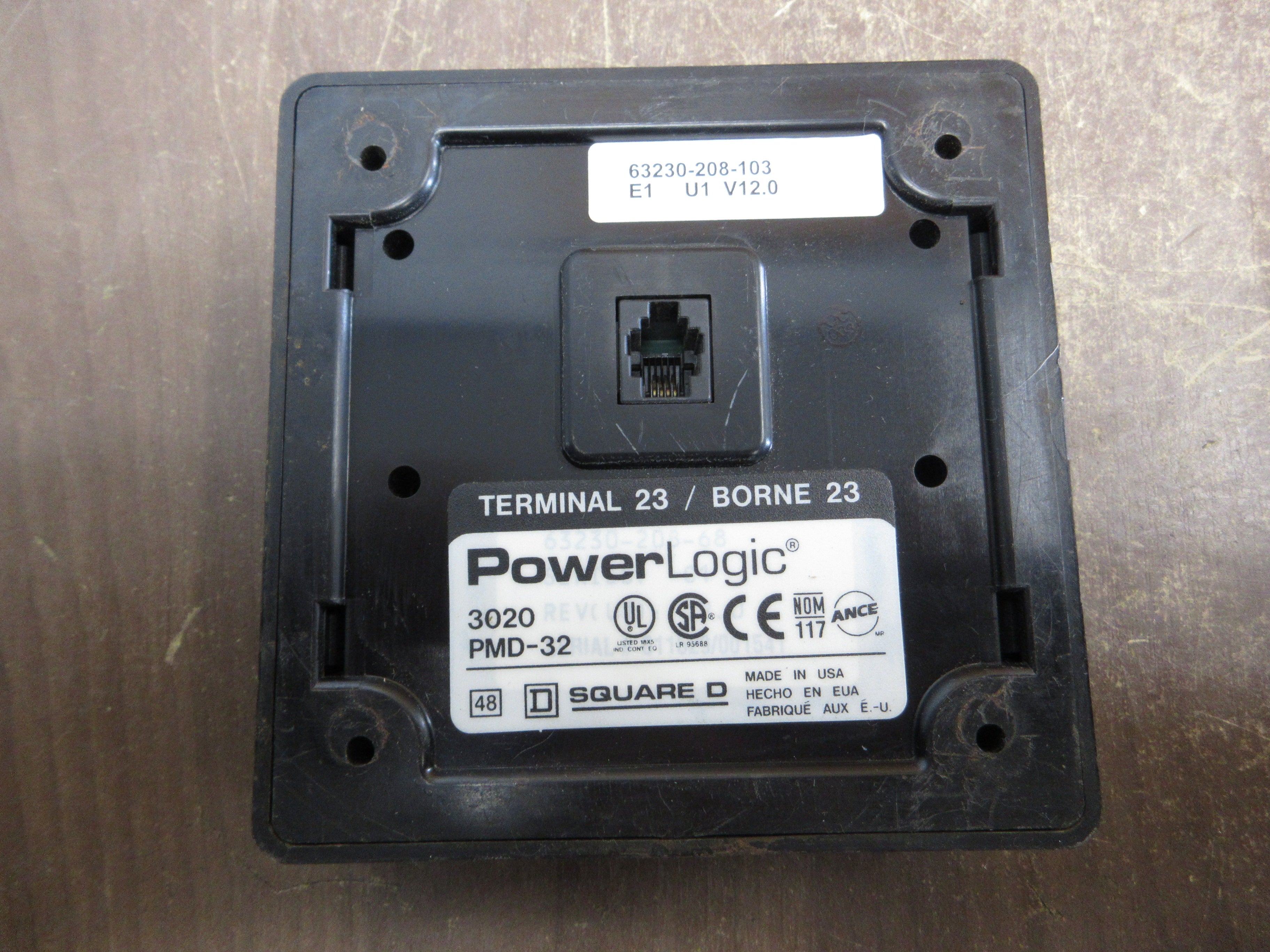 Square D PowerLogic Power Meter Display 3020 PMD32 Used