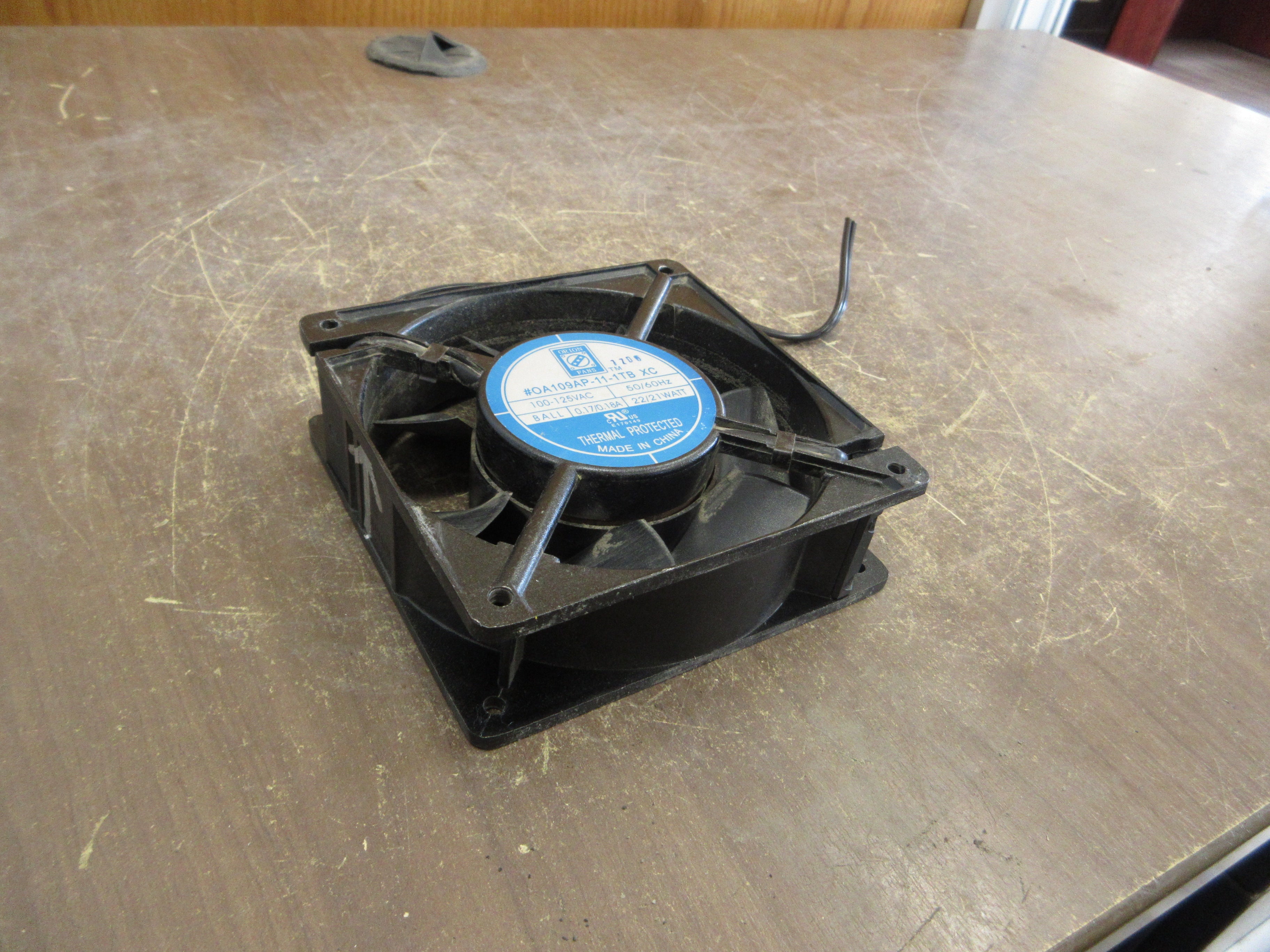 Orion Axial Fan OA109AP-11-1TBXC 100-125VAC 50/60Hz 0.17/0.18A 22/21W Used