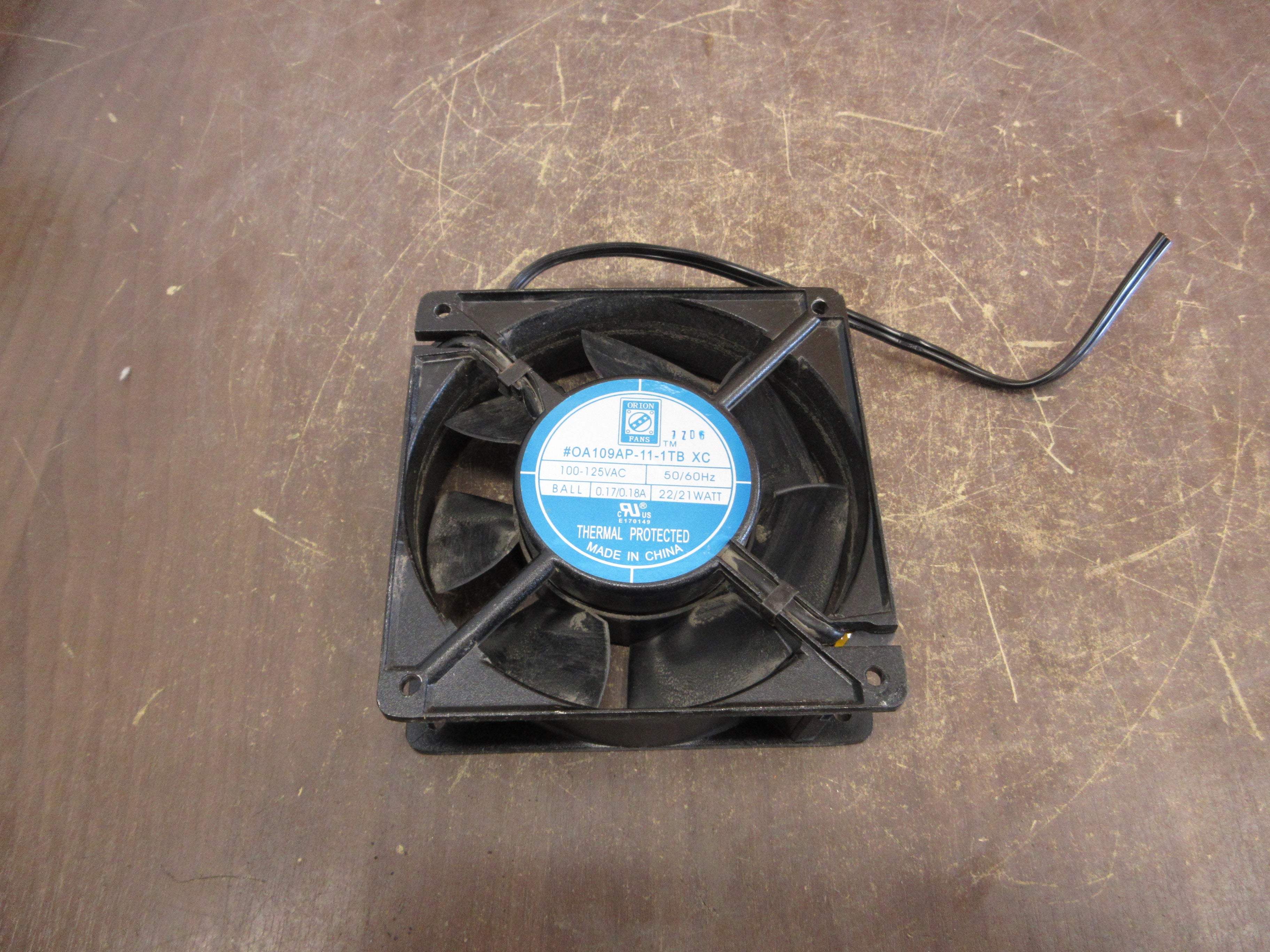 Orion Axial Fan OA109AP-11-1TBXC 100-125VAC 50/60Hz 0.17/0.18A 22/21W Used