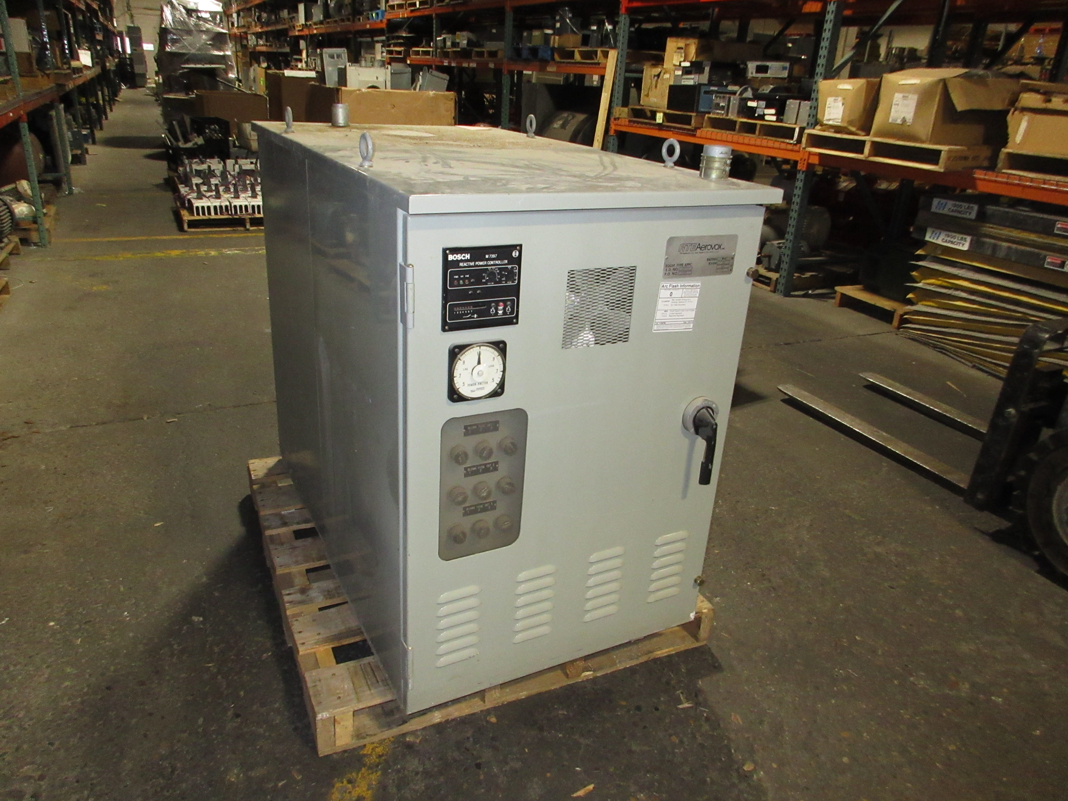 RTE Aerovox Capacitor APFC 100kVAR 480V 175A 3Ph 3W Bosh M739.7 Controller Used