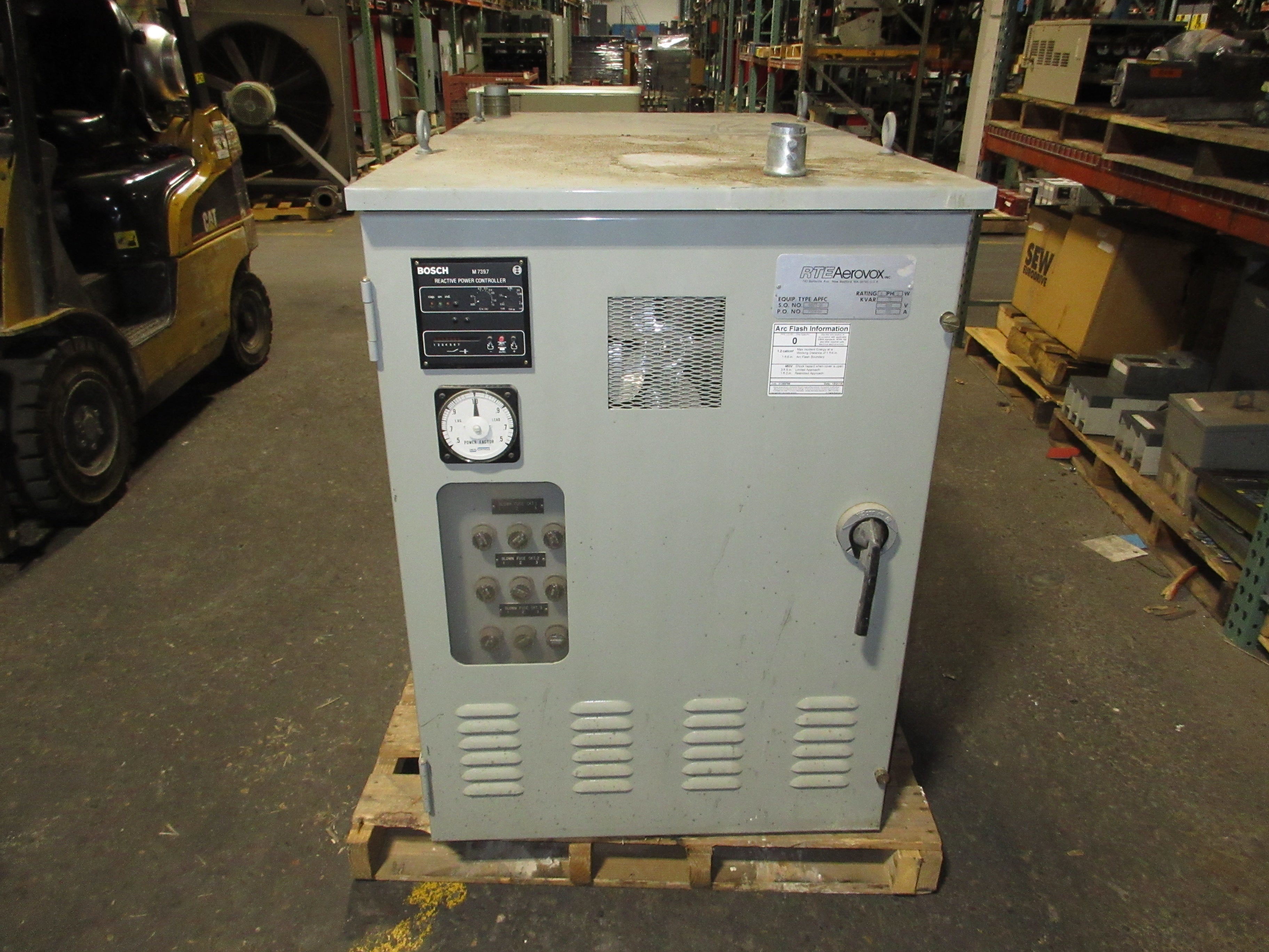 RTE Aerovox Capacitor APFC 75kVAR 480V 125A 3Ph 3W Bosch M 739.7 Controller Used