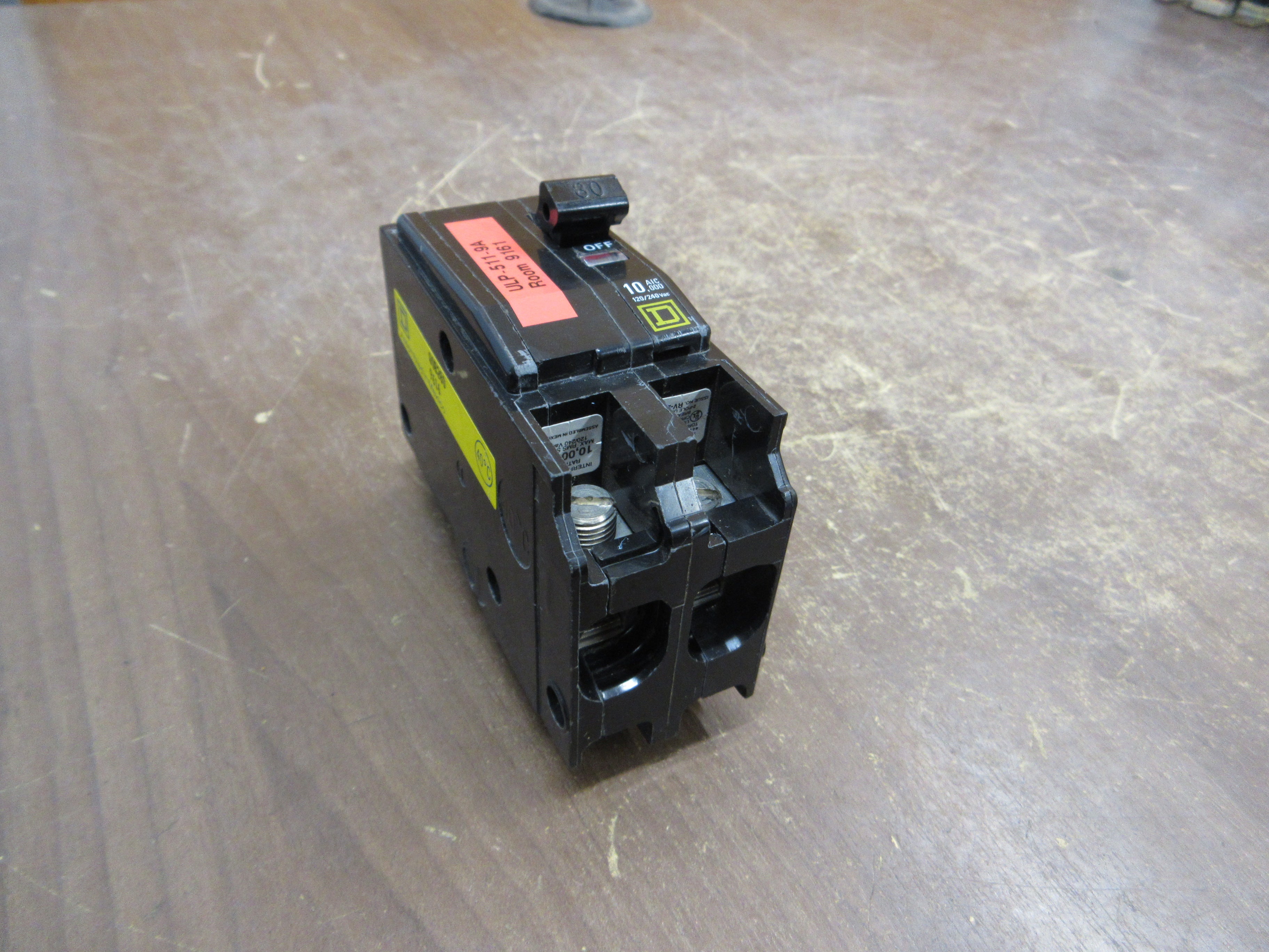 Square D Bolt-On Circuit Breaker QOB280 120/240V 80A 2P Used