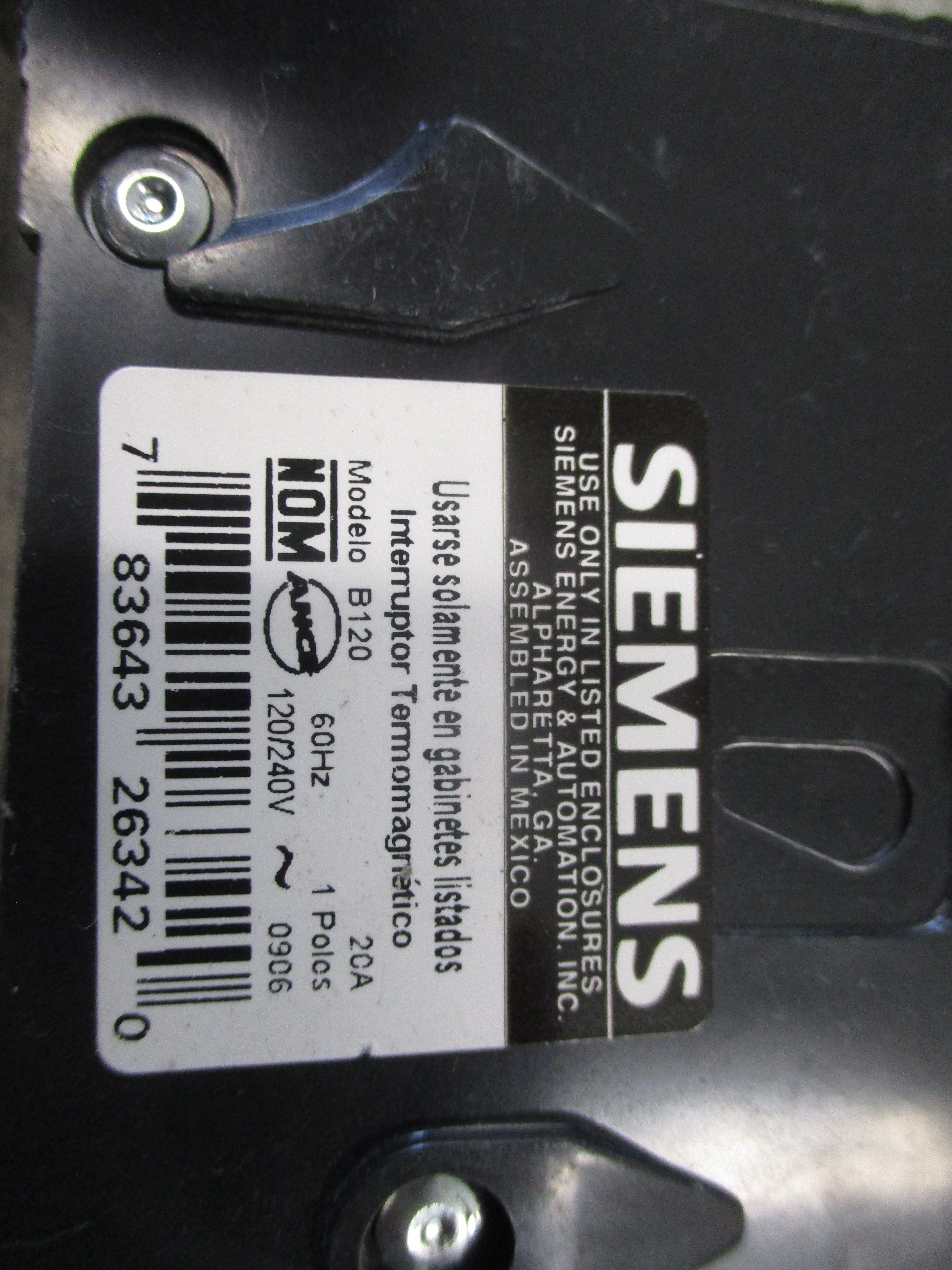 Siemens Bolt-on Circuit Breaker B120 120/240V 1P *Lot of 20* Used