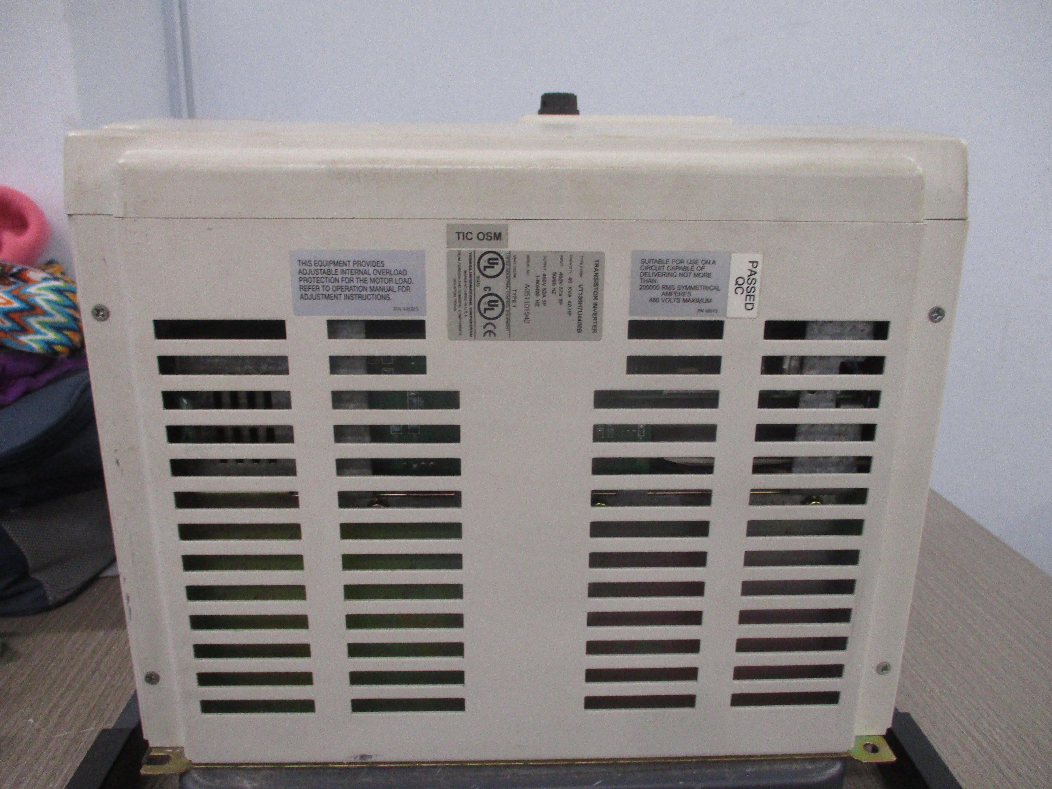 Toshiba H7 AC Drive VT130H7U44OOB 40HP 3Ph Input: 460V 57A 3P 50/60Hz