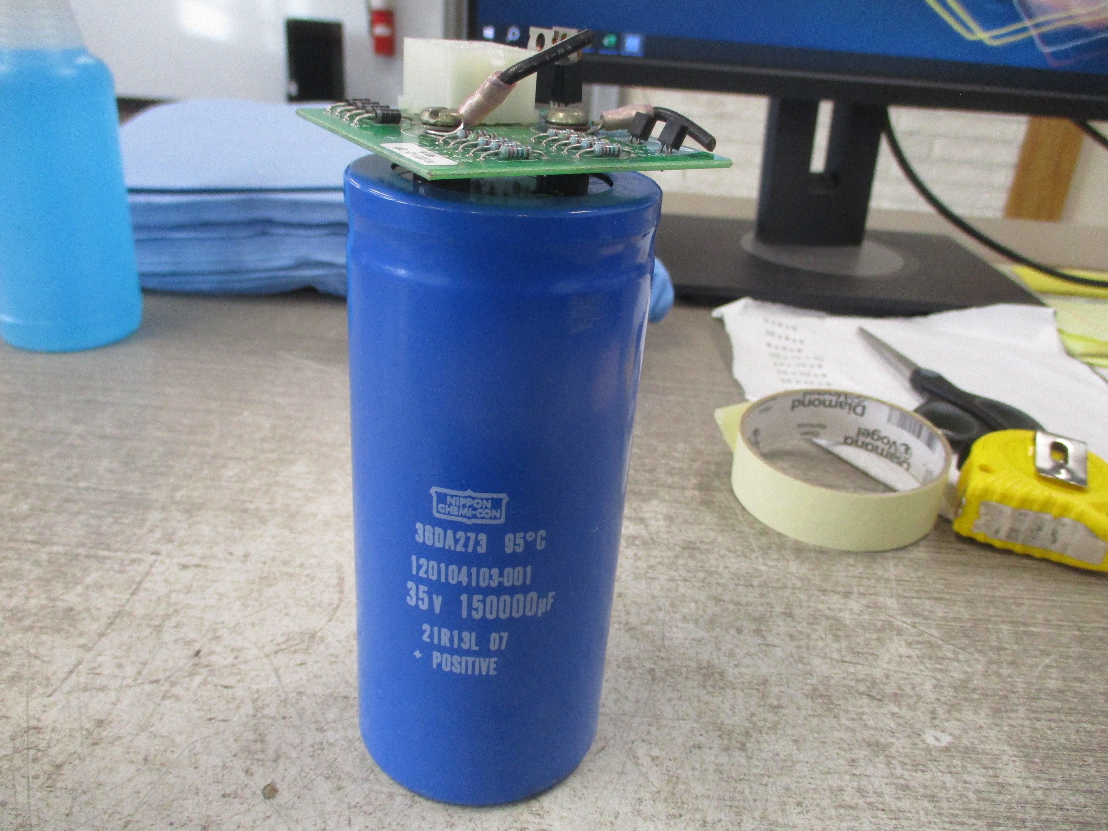 Nippon Chemi-Con Capacitor W/KBS Board 120104103-001 35V 150,000uf