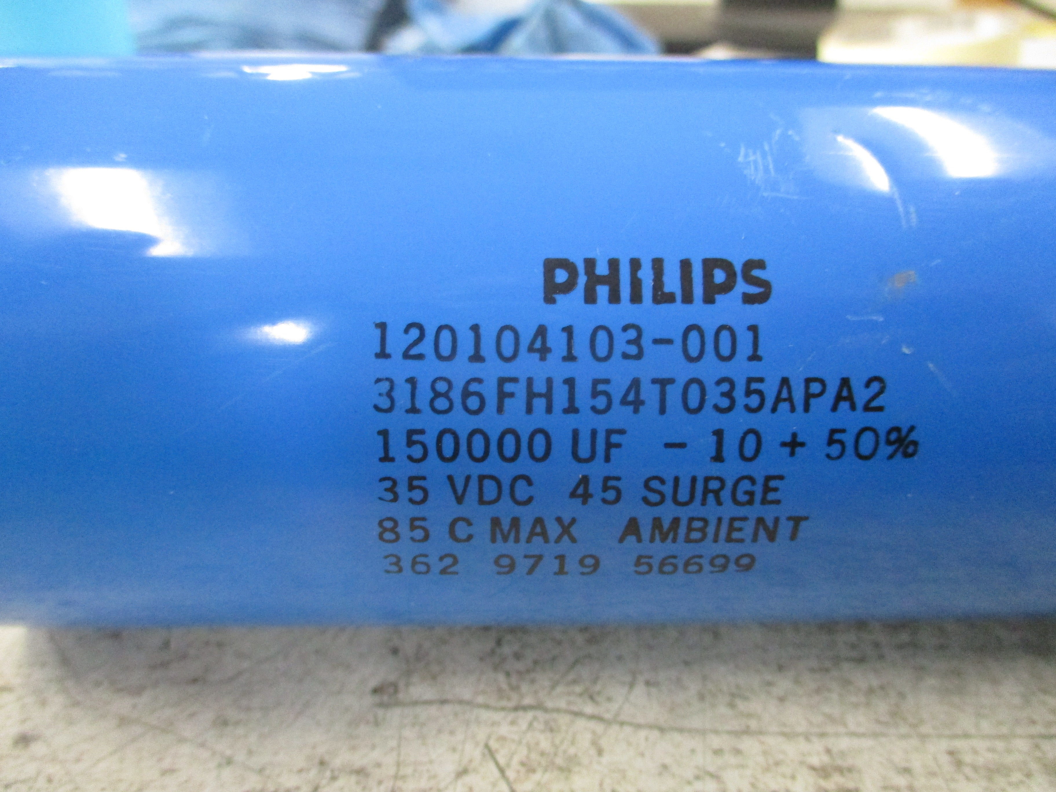 Philips Capacitor W/KBS Board 120104103-001 150,000uf 35VDC 101073142-001 Board