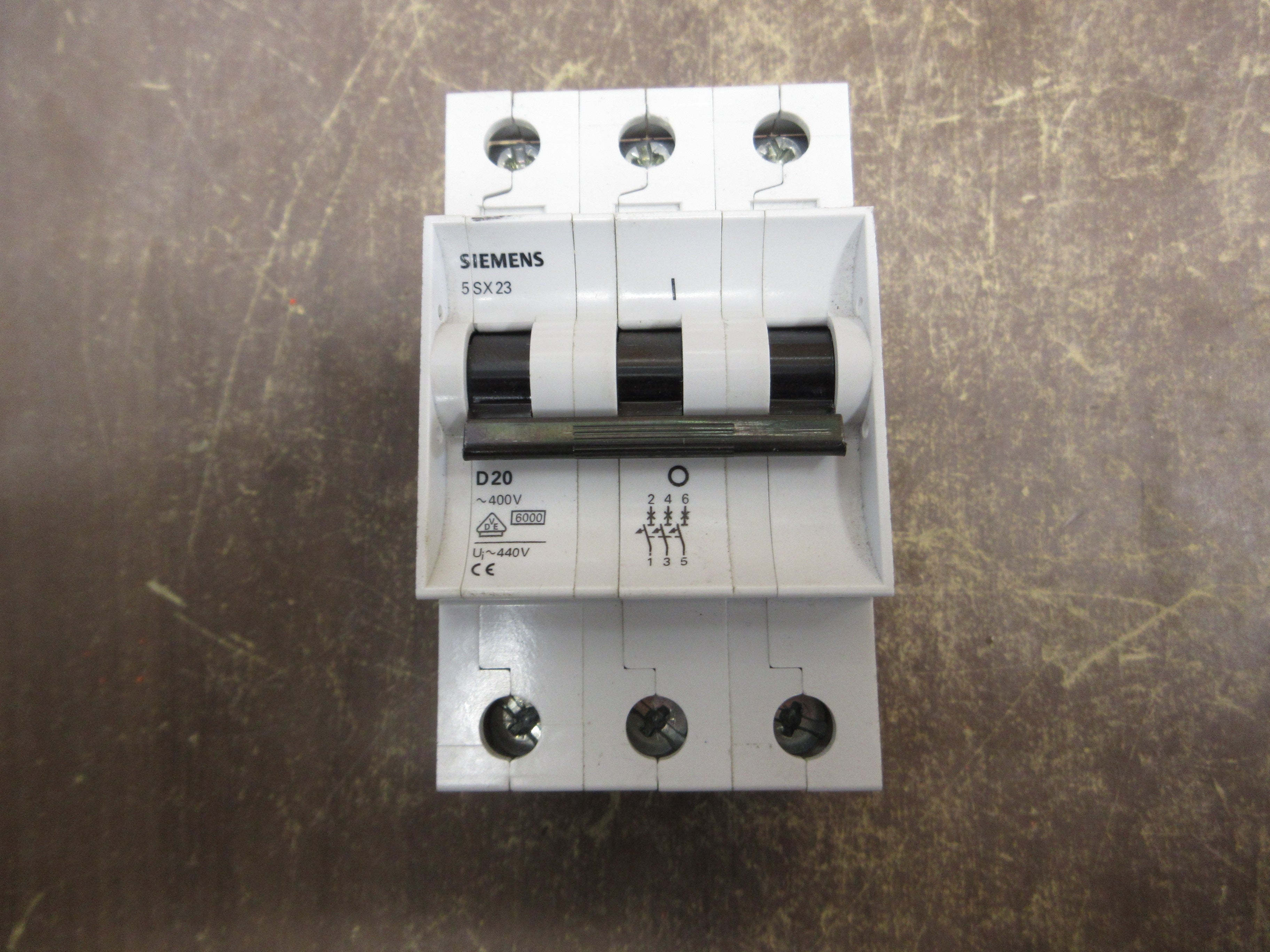 Siemens Circuit Breaker 5SX23 D20 20A 480V 3P Used