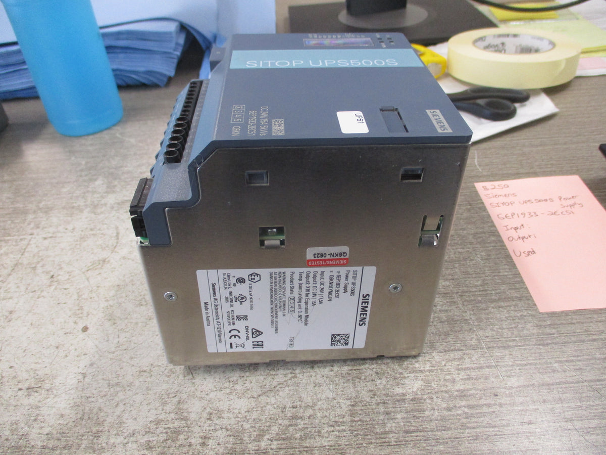 Siemens SITOP UPS500S Power Supply 6EP1933-2EC51 Input: DC 24V 17.5A
